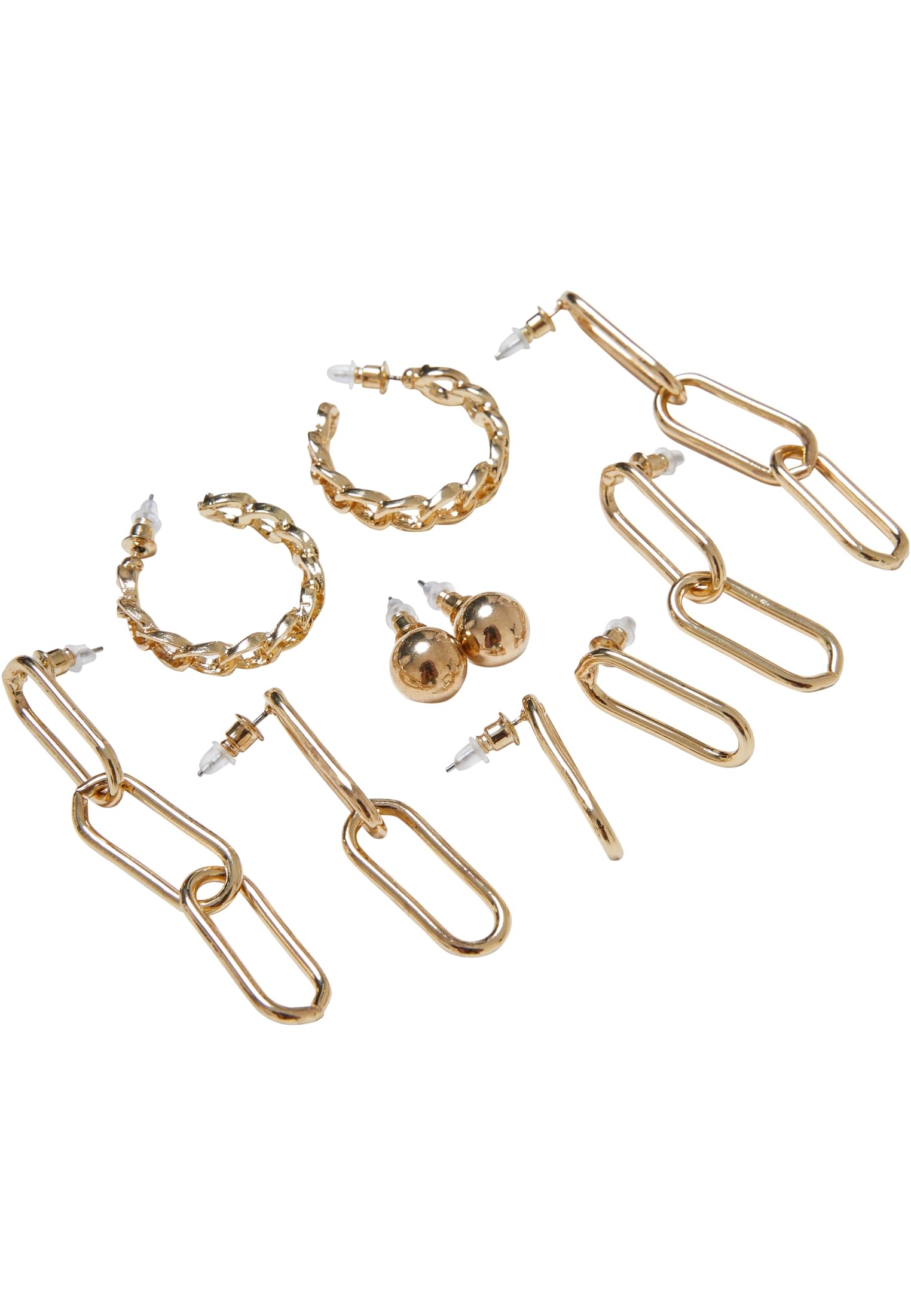 Various Chain Earring 5-Pack | gold