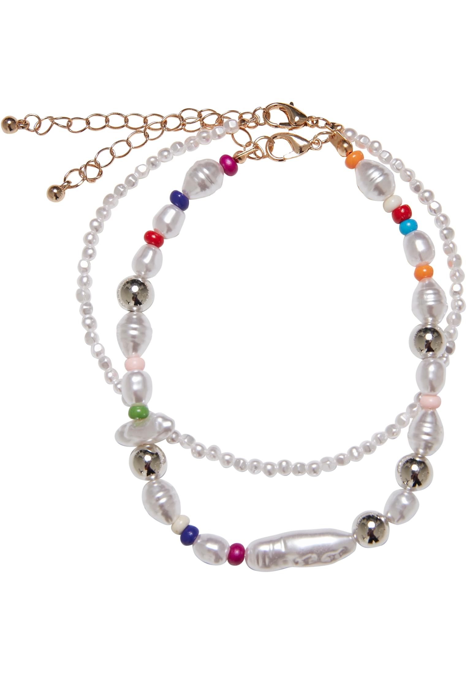 Various Pearl Layering Anklet | multicolor