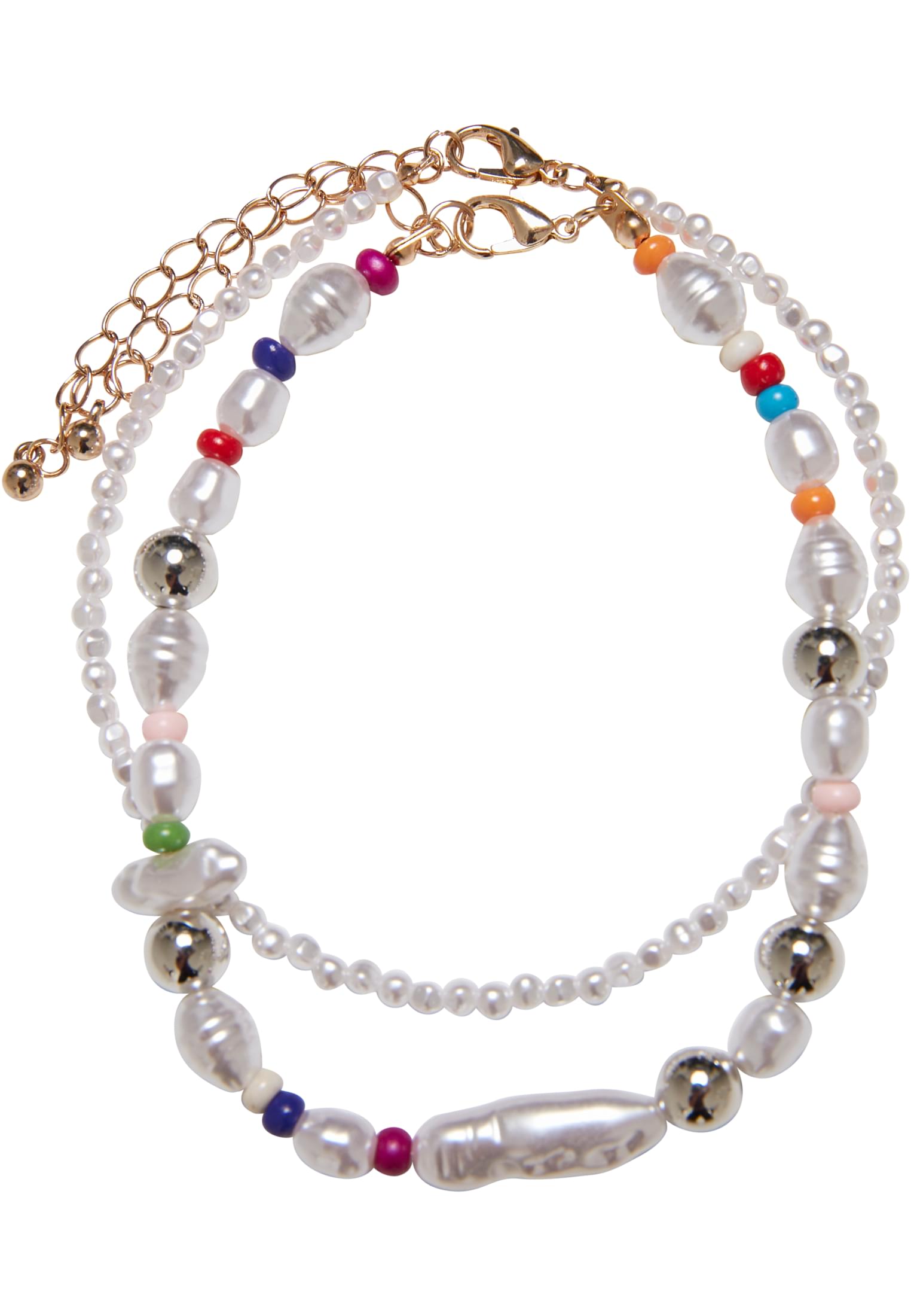 Various Pearl Layering Anklet | multicolor