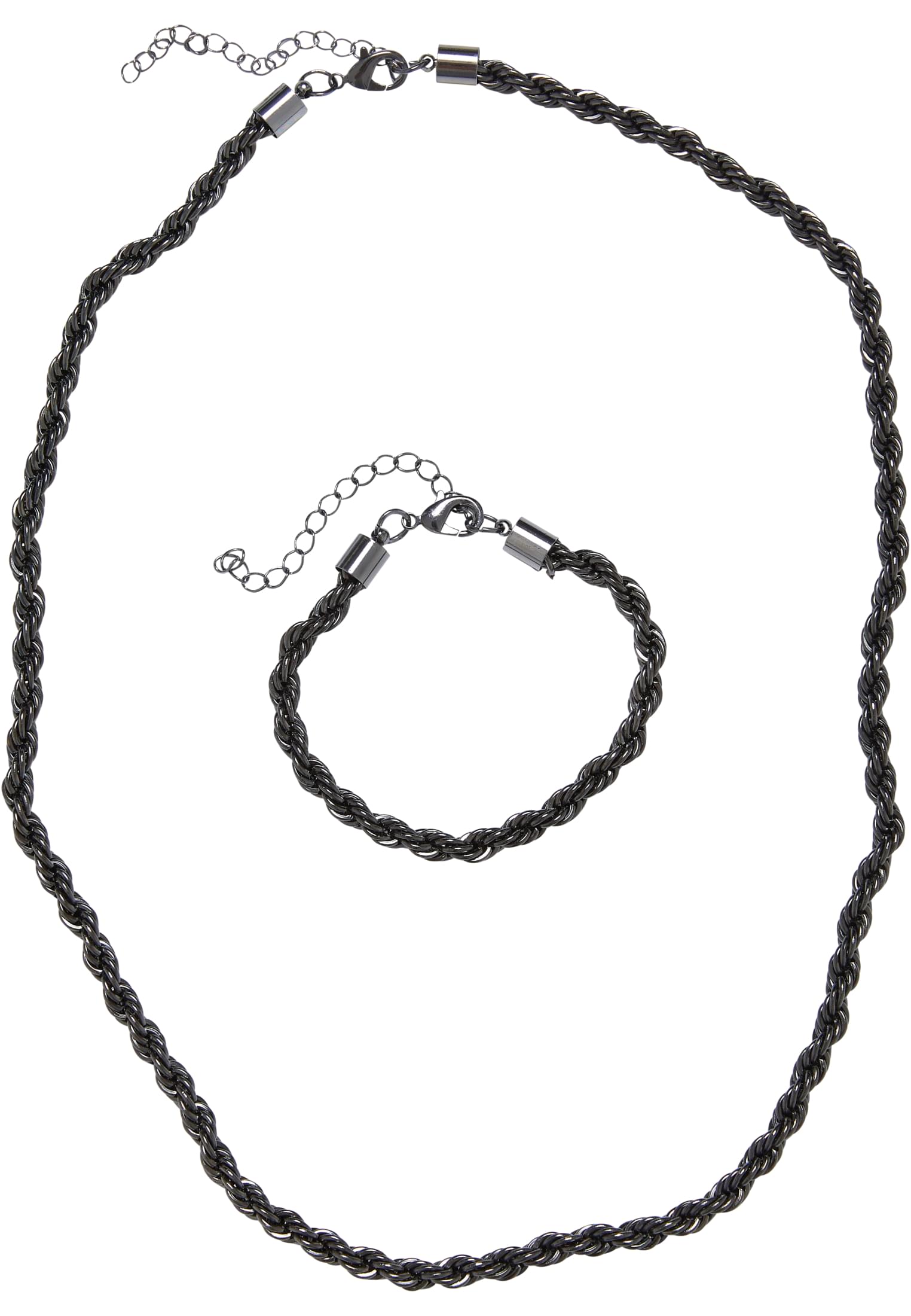 Charon Intertwine Necklace And Bracelet Set | gunmetal