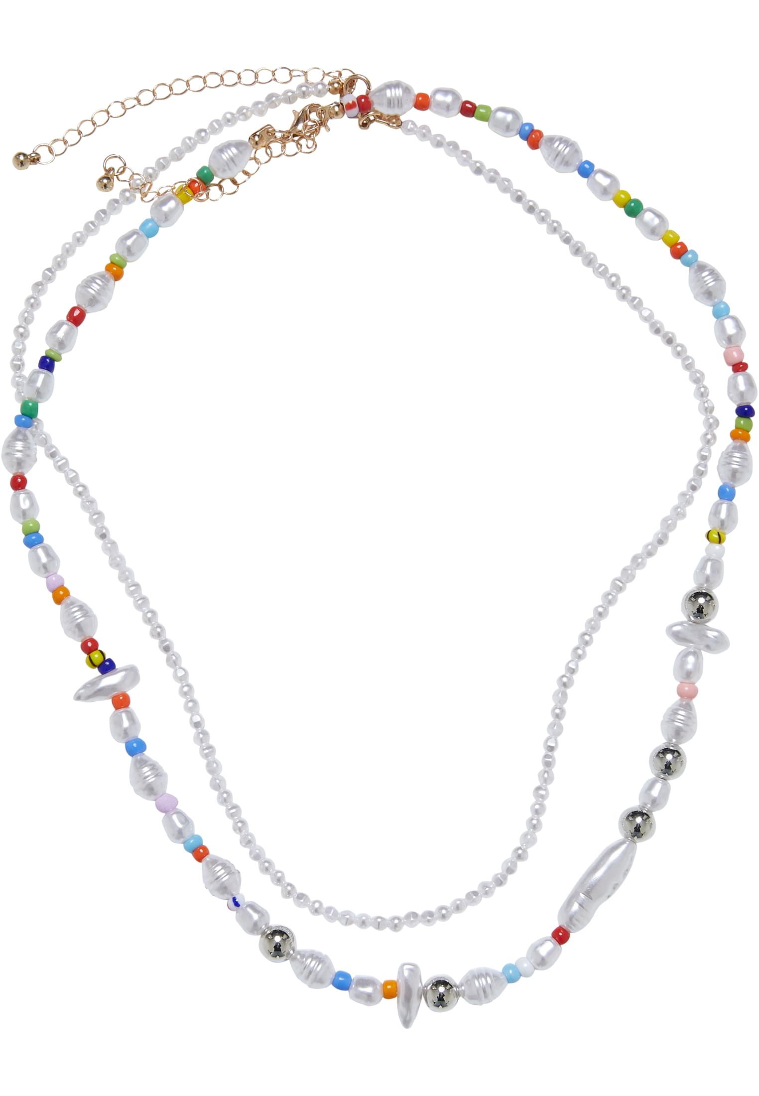 Various Pearl Layering Necklace and Anklet Set | multicolor