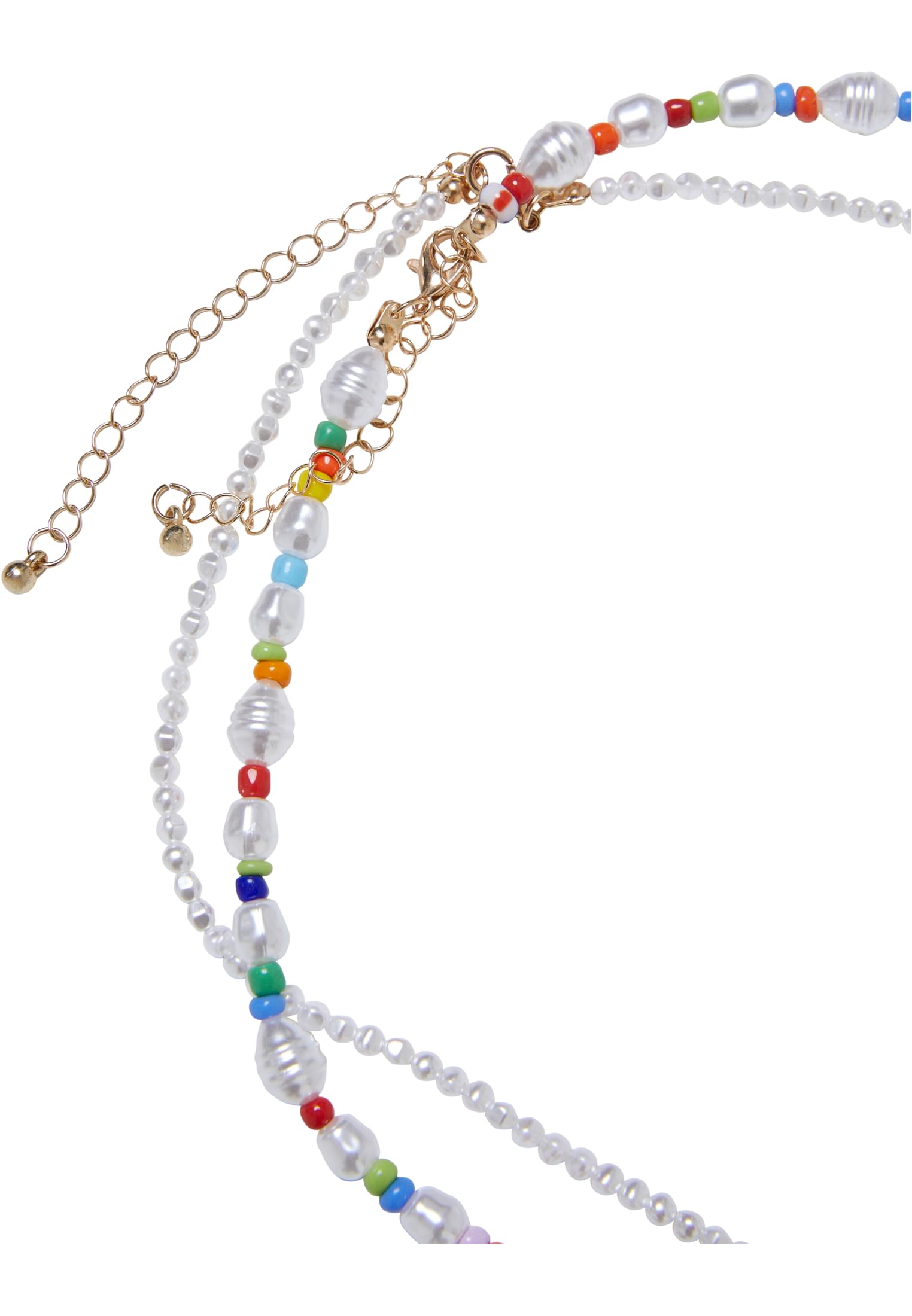 Various Pearl Layering Necklace and Anklet Set | multicolor