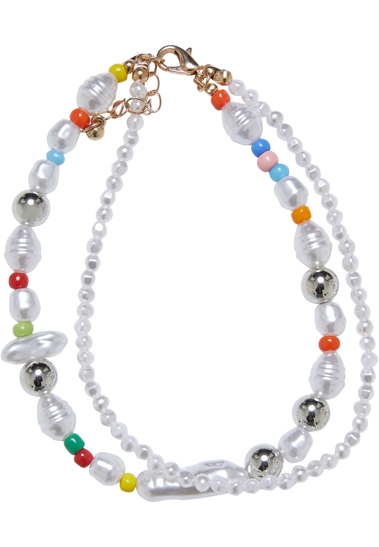 Various Pearl Layering Necklace and Anklet Set | multicolor