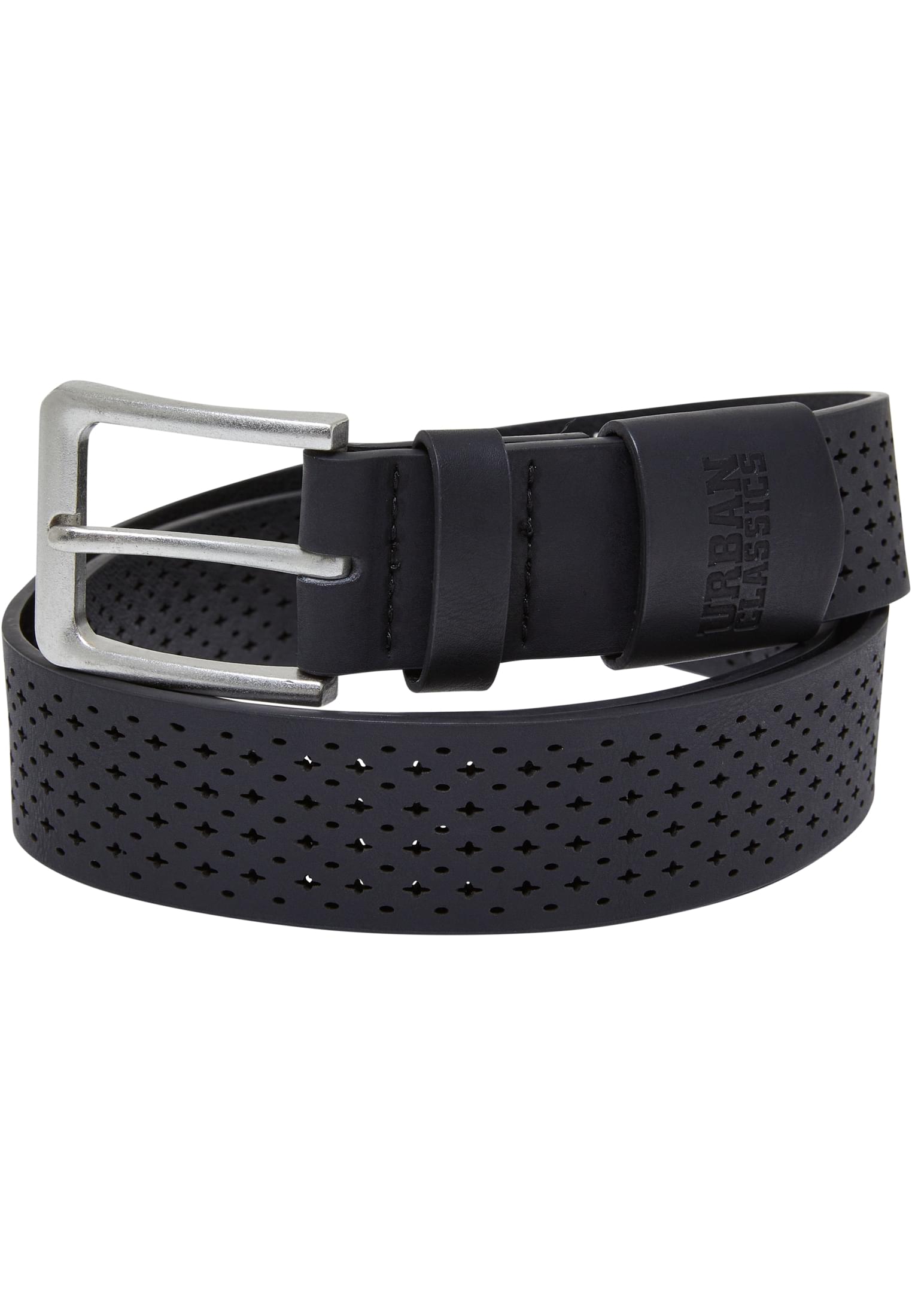 Synthentic Leather Perforated Belt | black