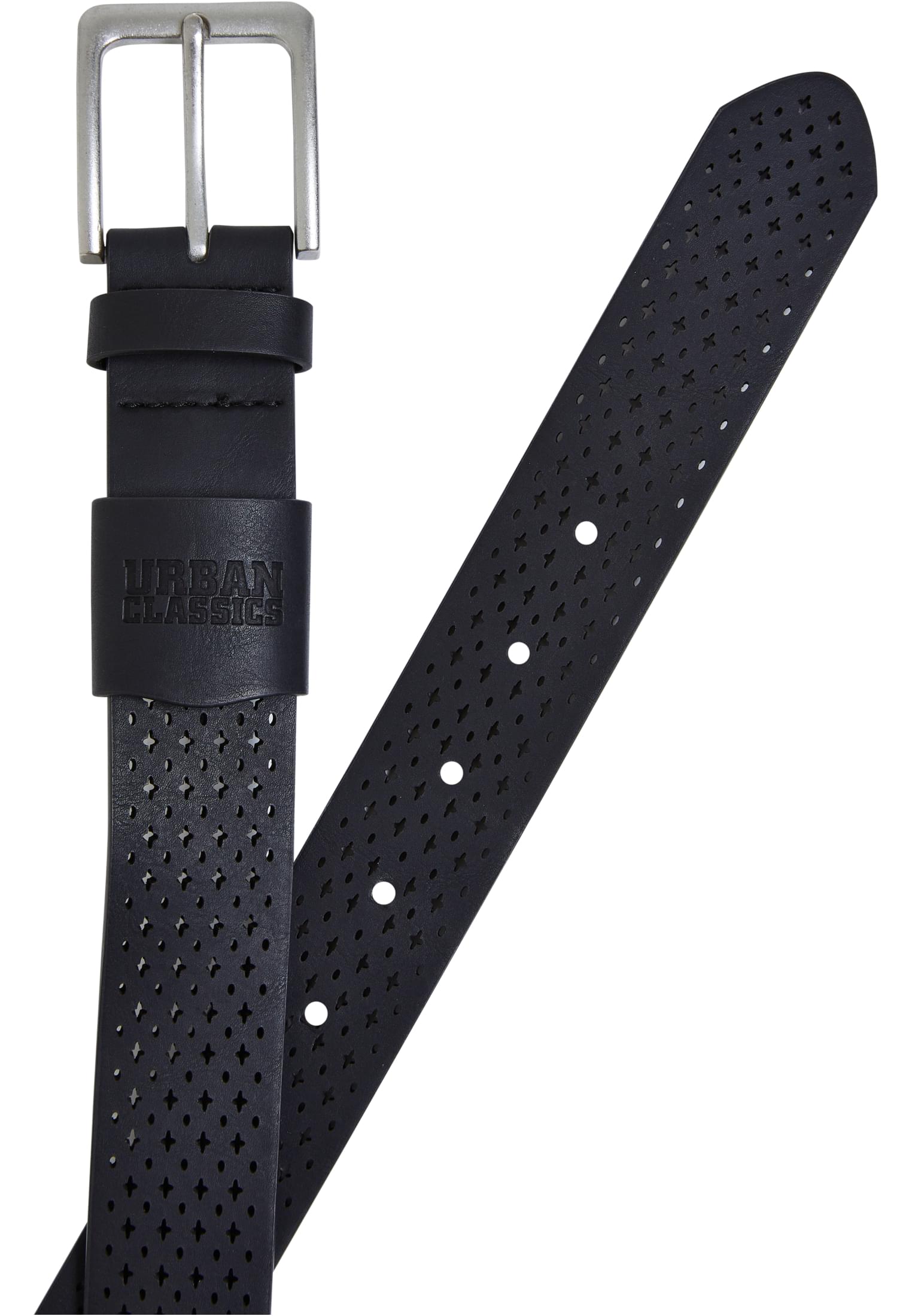 Synthentic Leather Perforated Belt | black