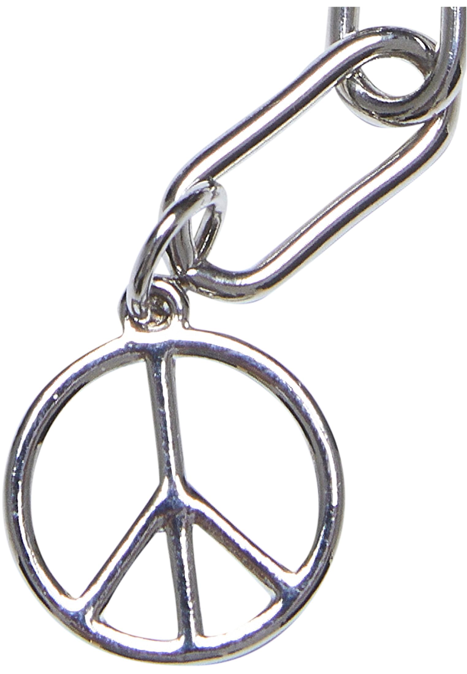 Y Chain Peace Pendant Bracelet | silver