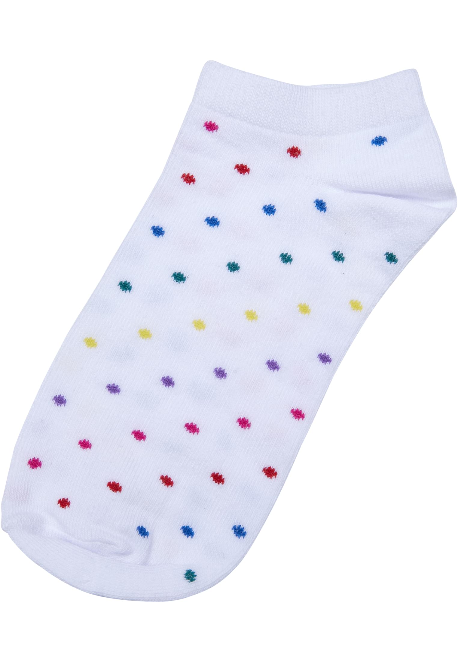 No Show Socks Rainbow Dots 5-Pack | white/black/hibiskuspink