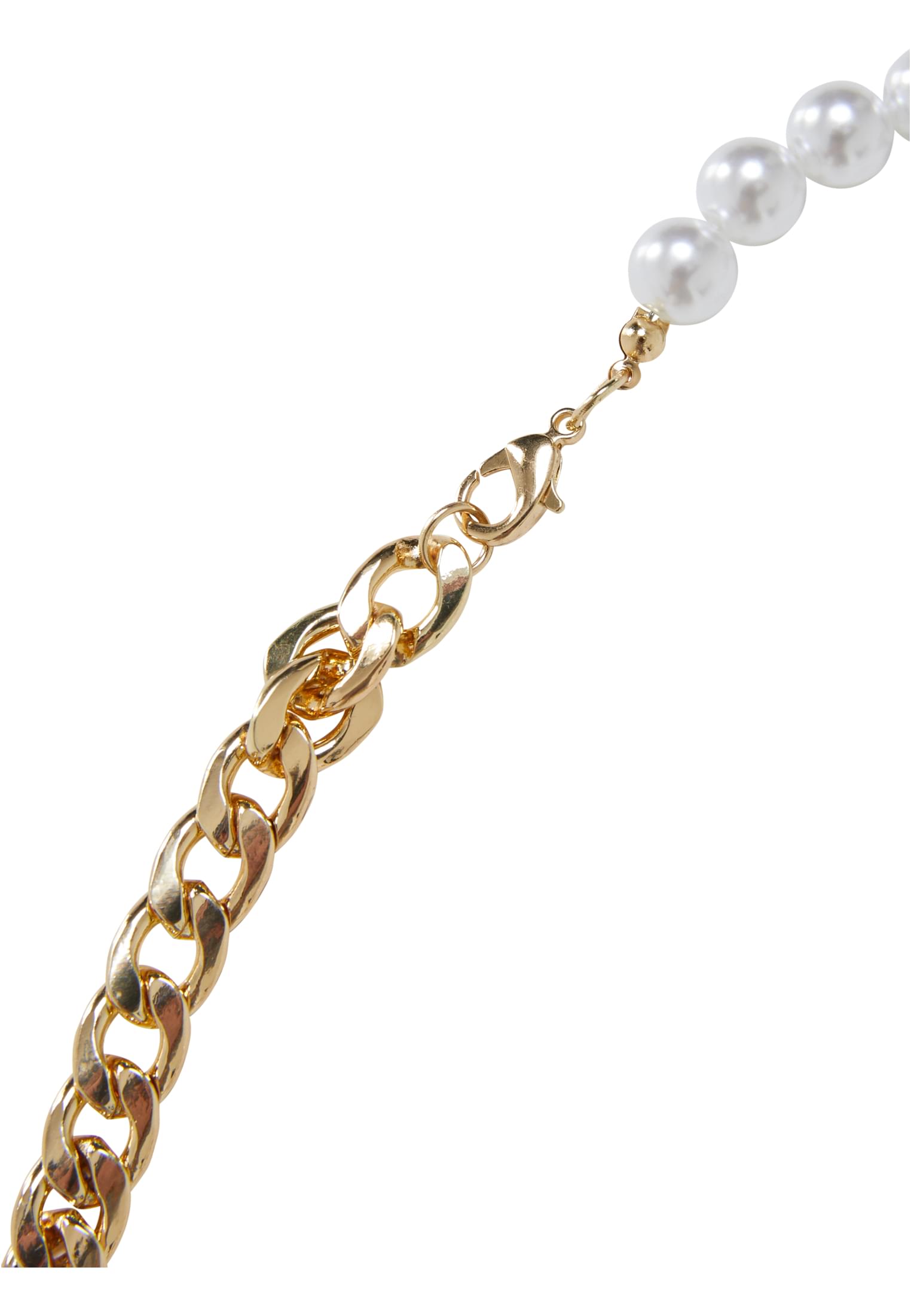 Half Pearl Exchangable Necklace 2-Pack | gold/gunmetal