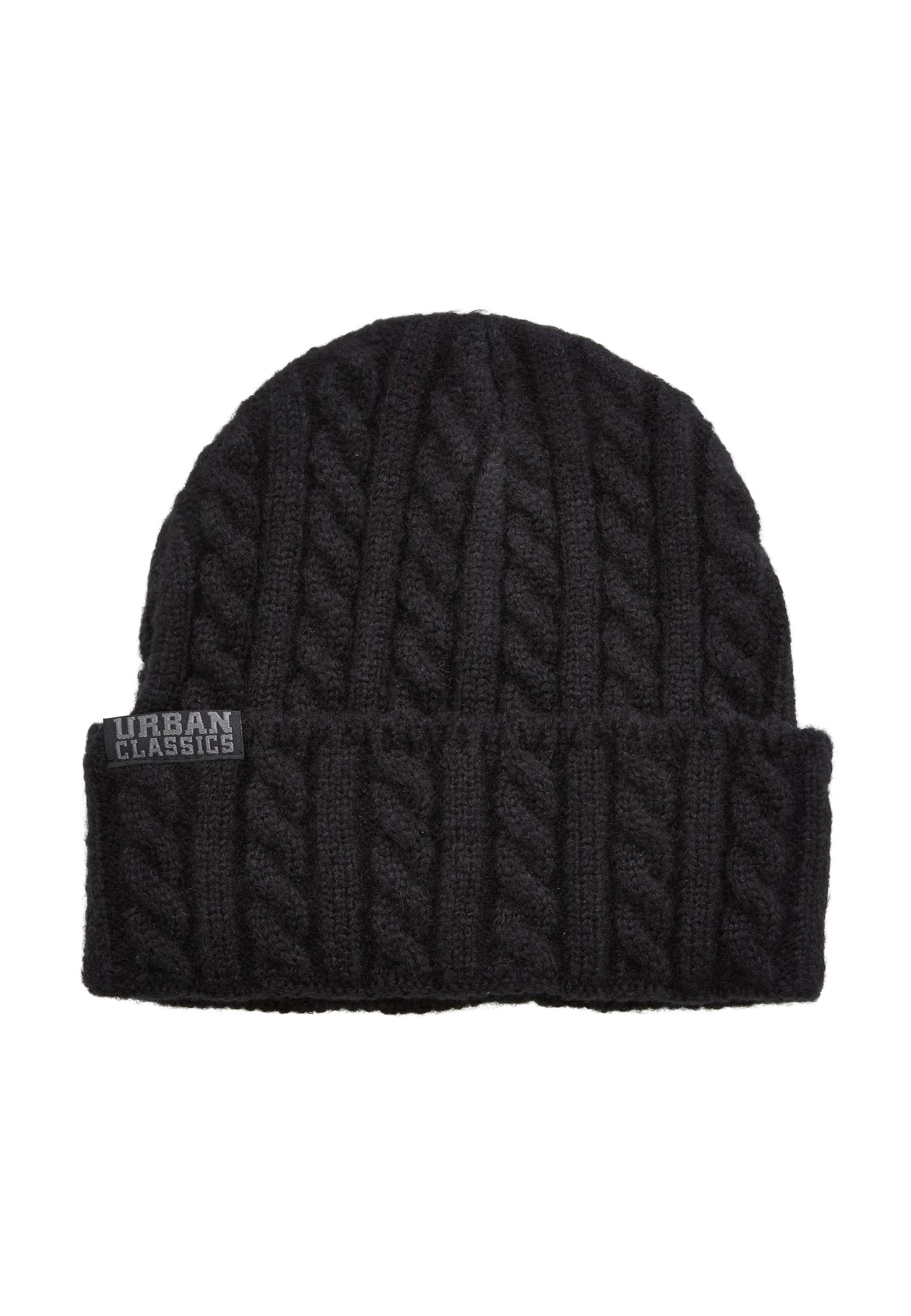 Cable Knit Beanie | black