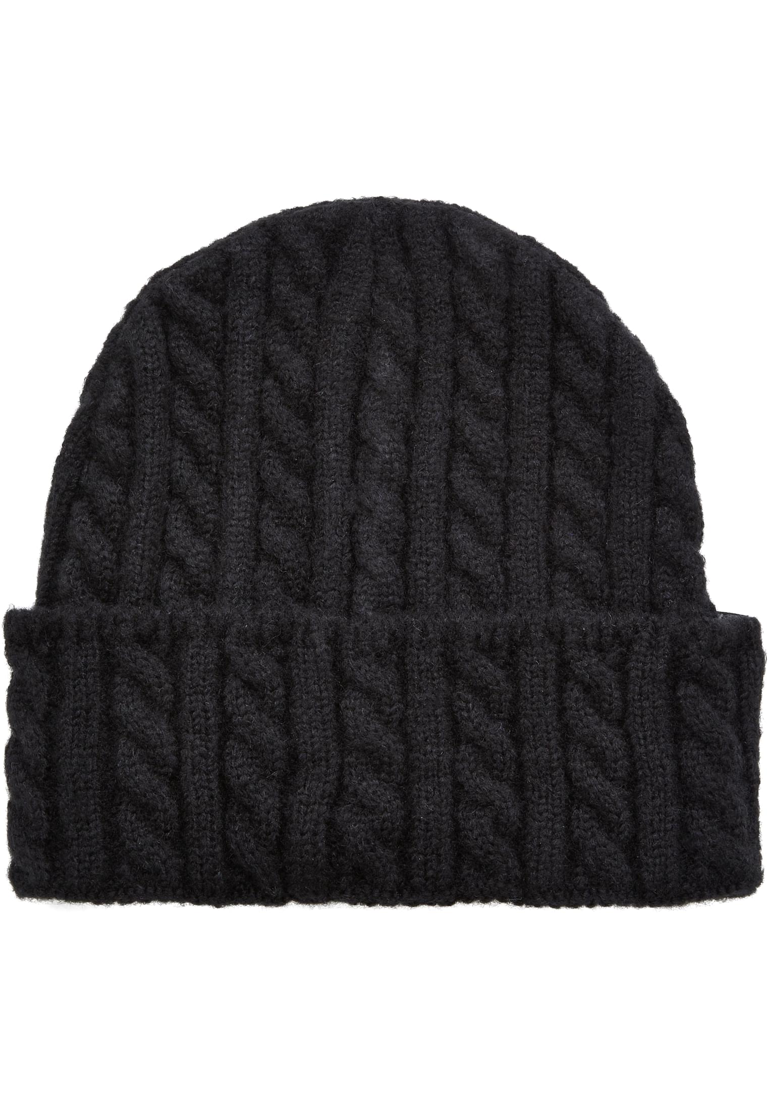 Cable Knit Beanie | black