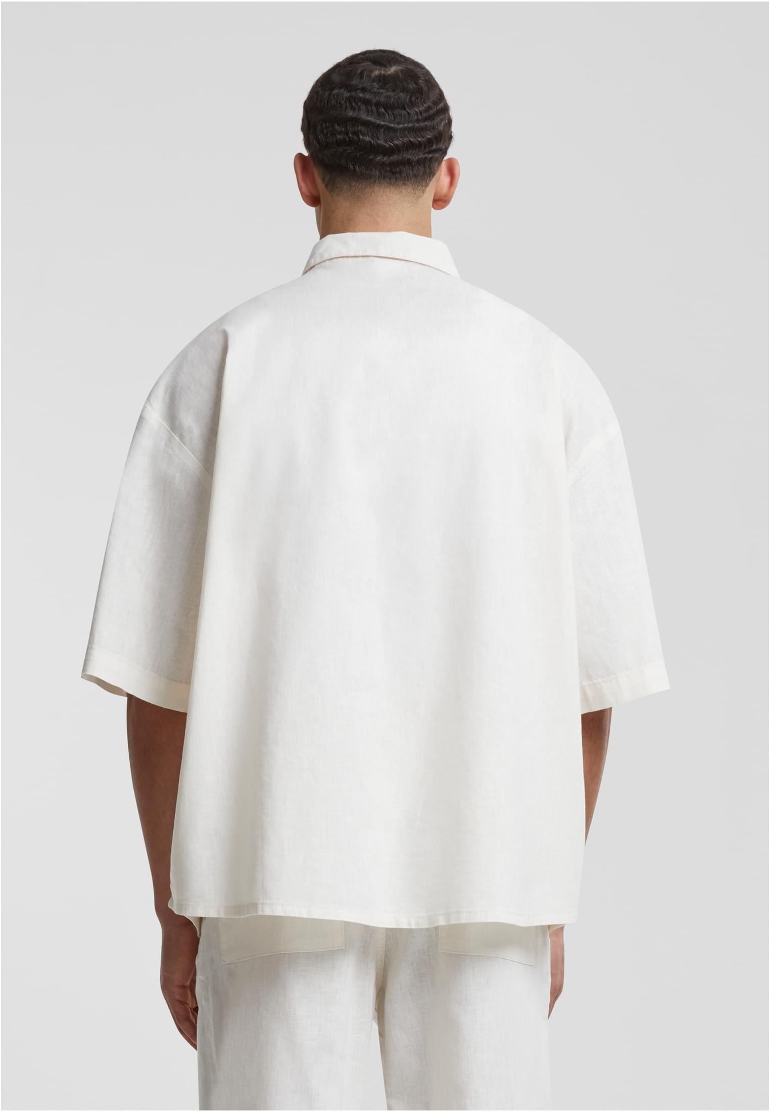 Boxy Cotton Linen Shirt | whitesand