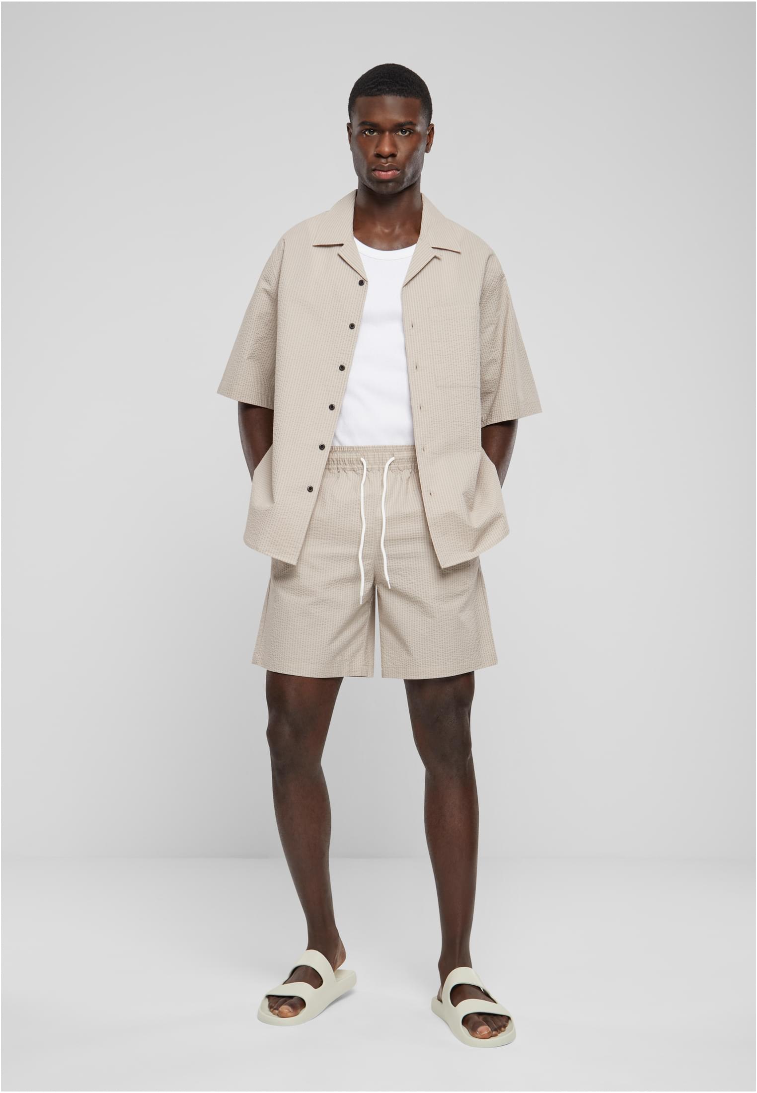 Basic Seersucker Shorts | cloud