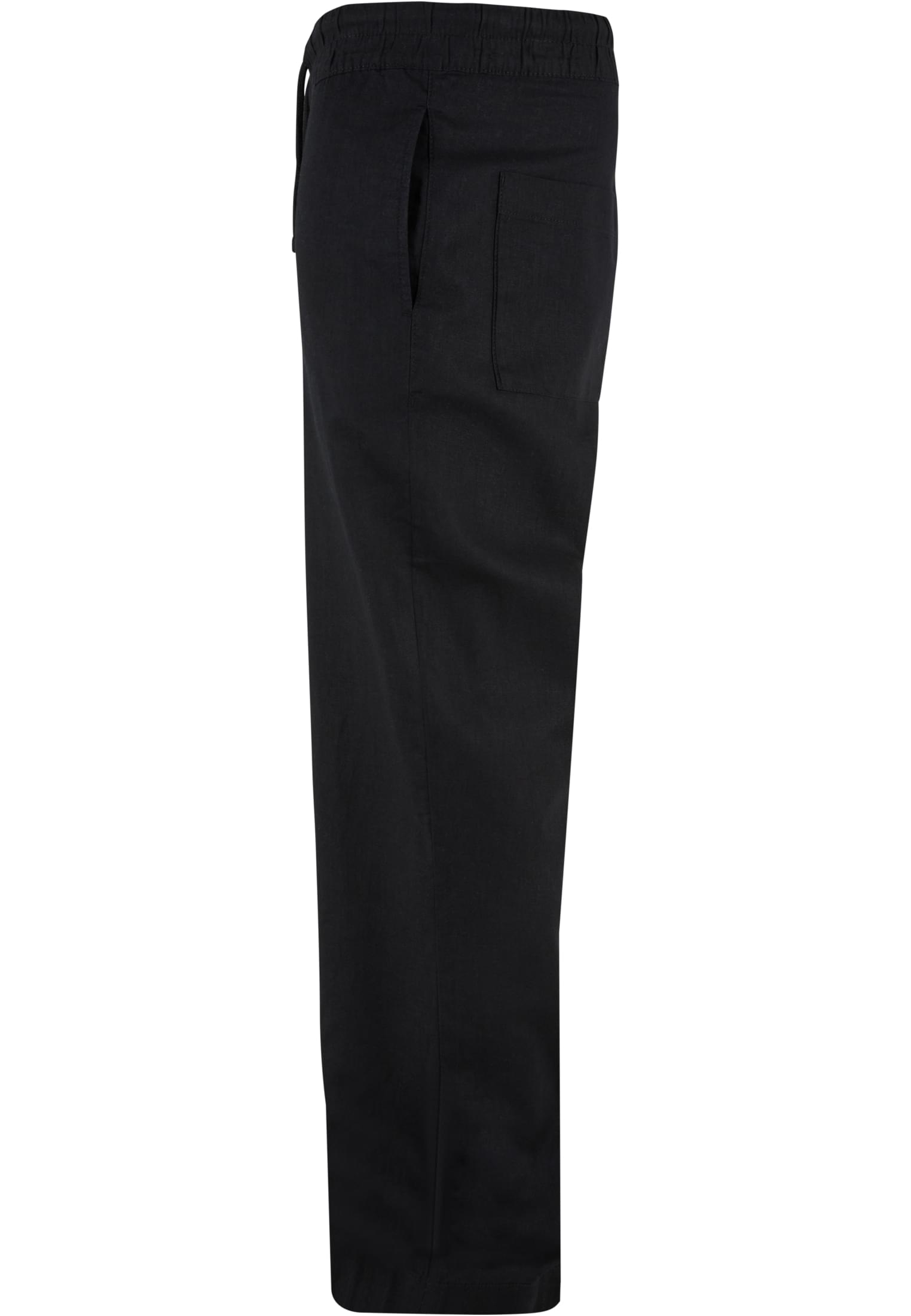 Loose Cotton Linen Pants | black