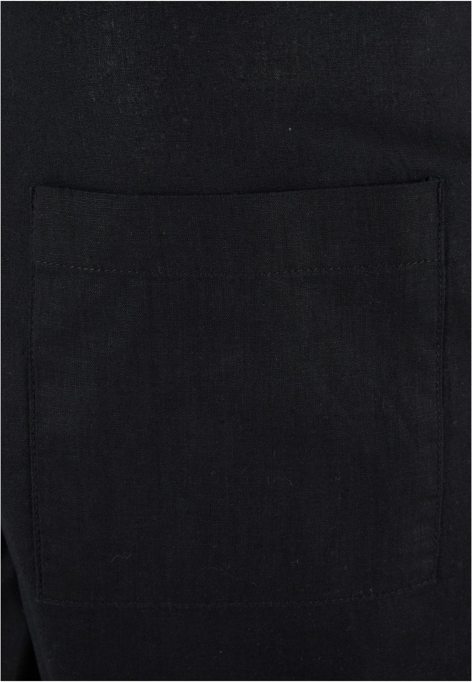 Loose Cotton Linen Pants | black