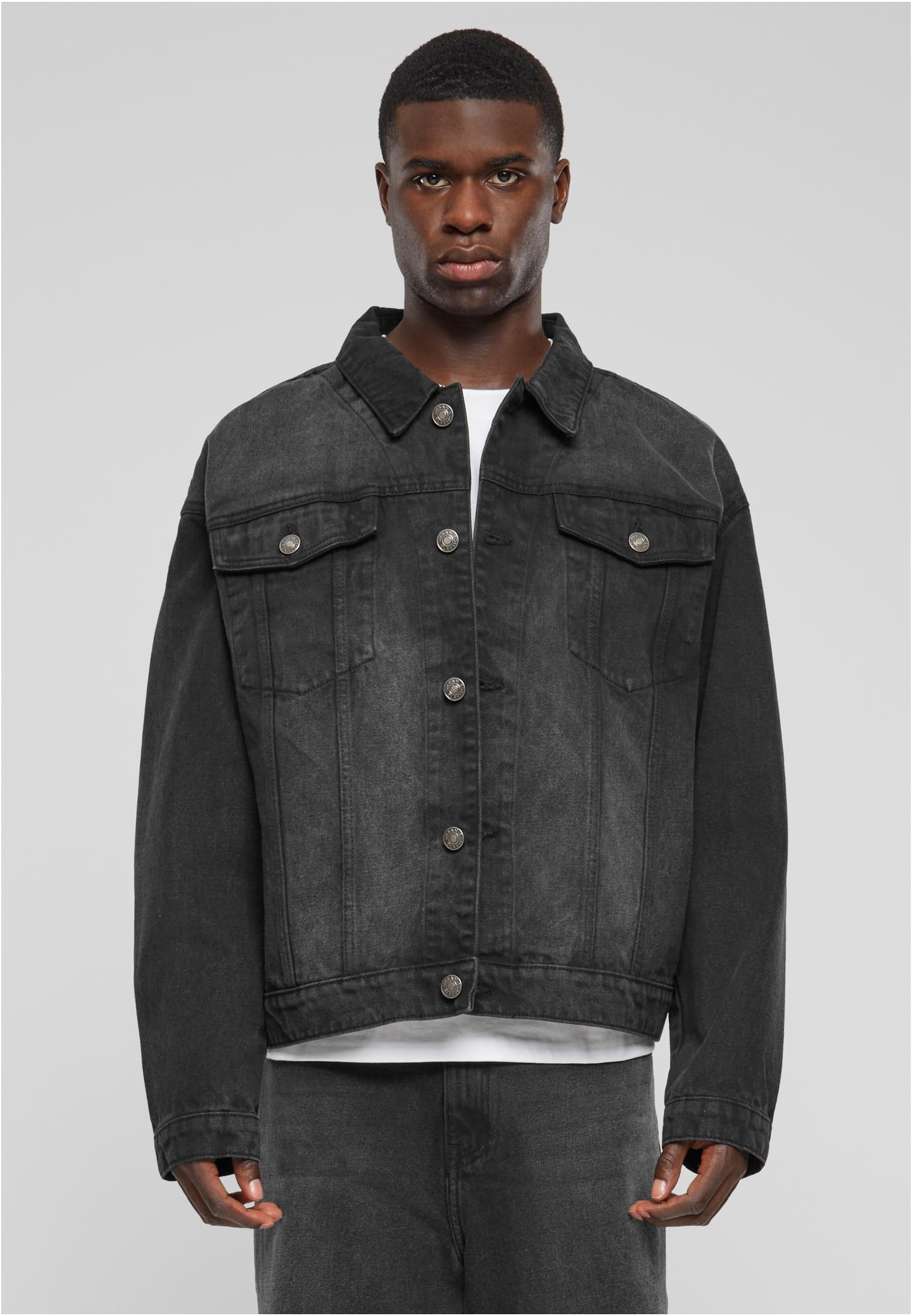 Heavy Ounce Boxy Denim Jacket | black washed