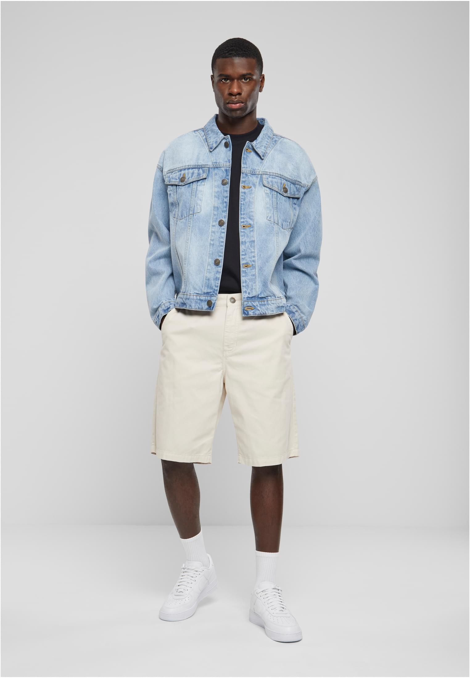 Heavy Ounce Boxy Denim Jacket | new light blue washed