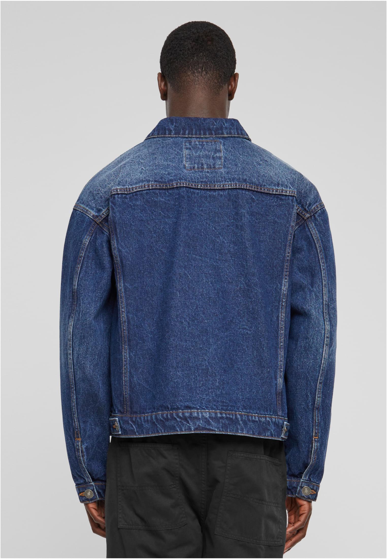 Heavy Ounce Boxy Denim Jacket | new mid blue washed