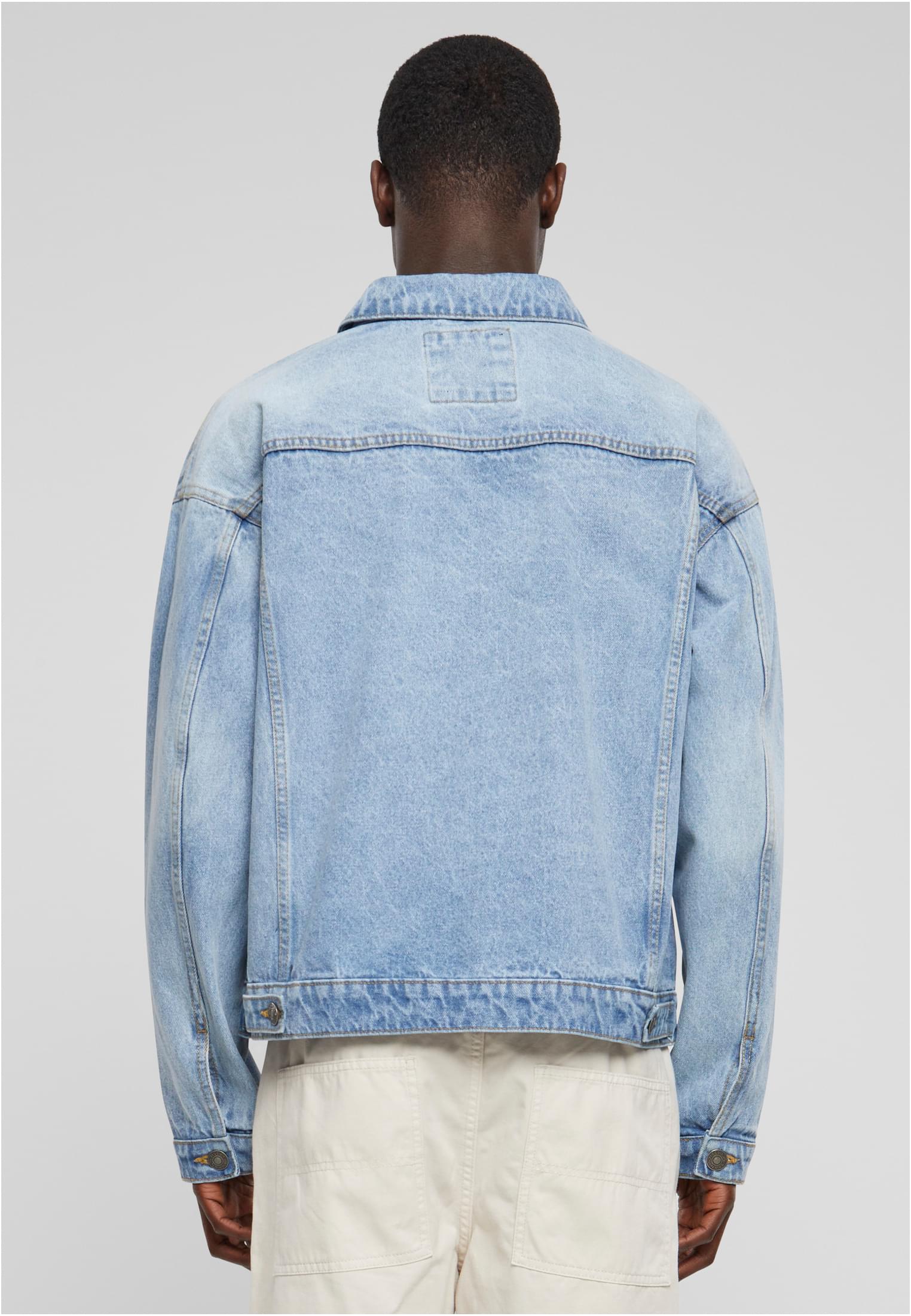 Heavy Ounce Boxy Denim Jacket | new light blue washed