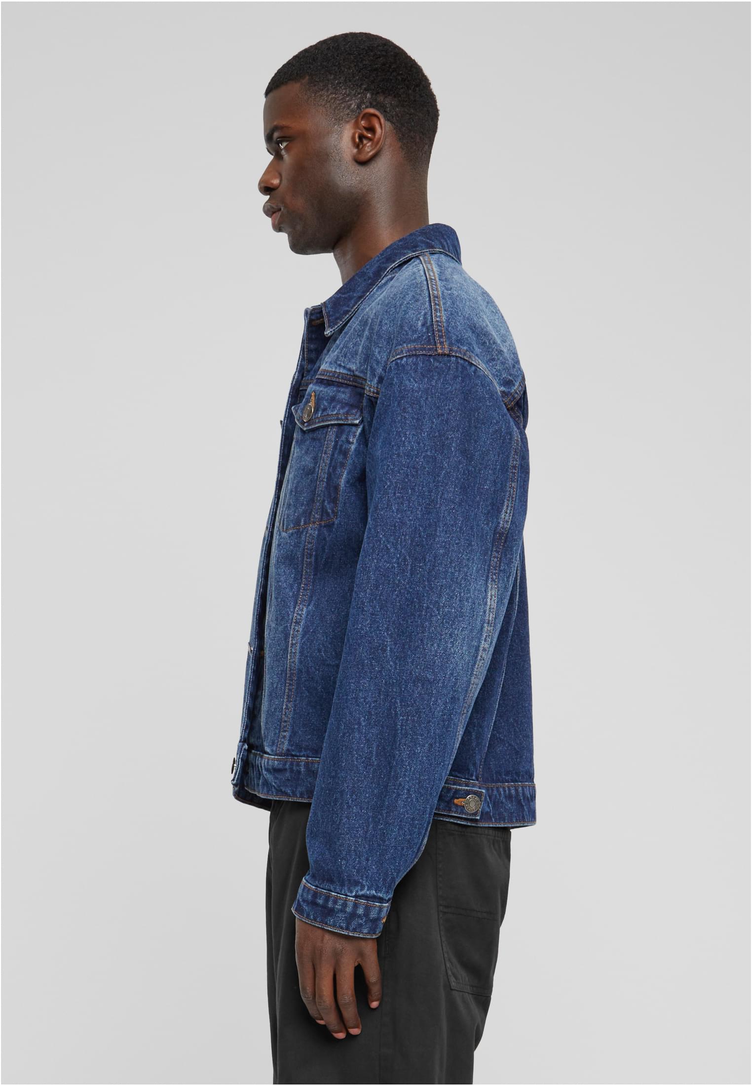 Heavy Ounce Boxy Denim Jacket | new mid blue washed