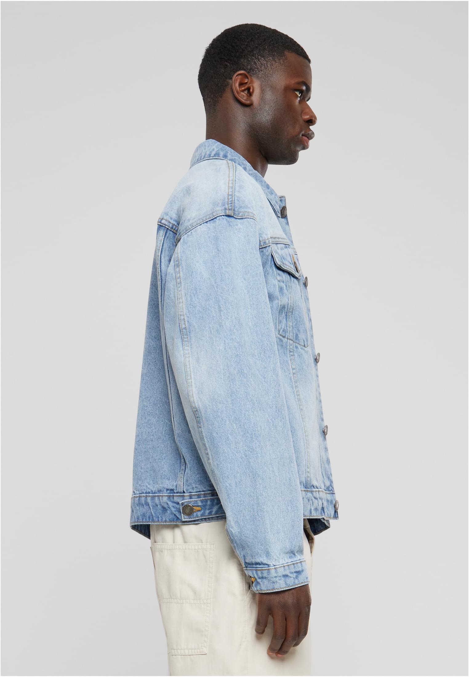 Heavy Ounce Boxy Denim Jacket | new light blue washed