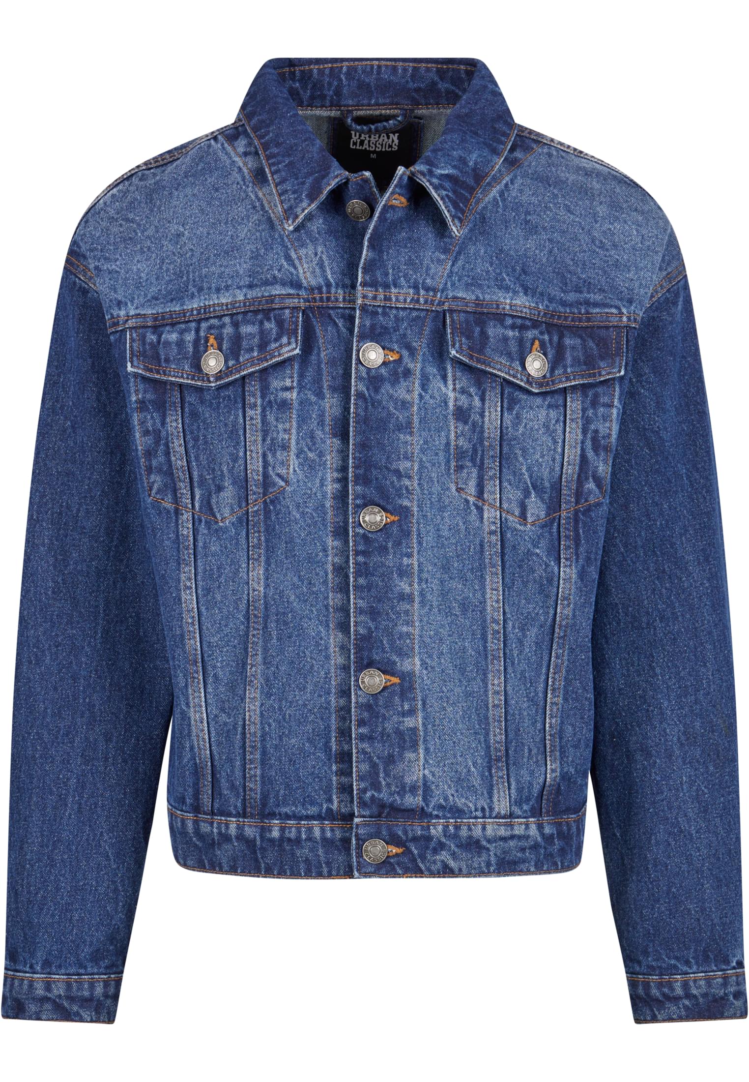 Heavy Ounce Boxy Denim Jacket | new mid blue washed