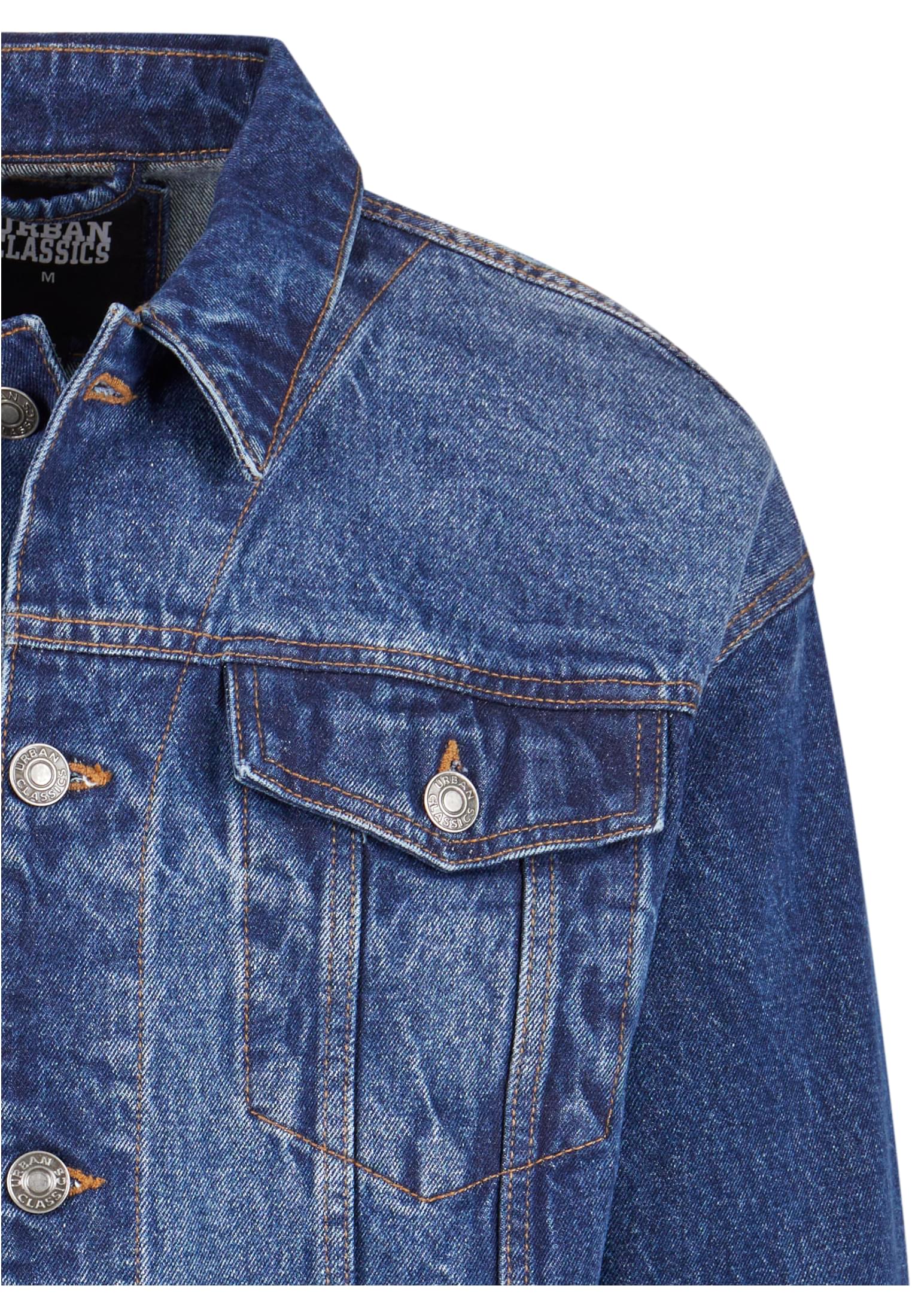 Heavy Ounce Boxy Denim Jacket | new mid blue washed