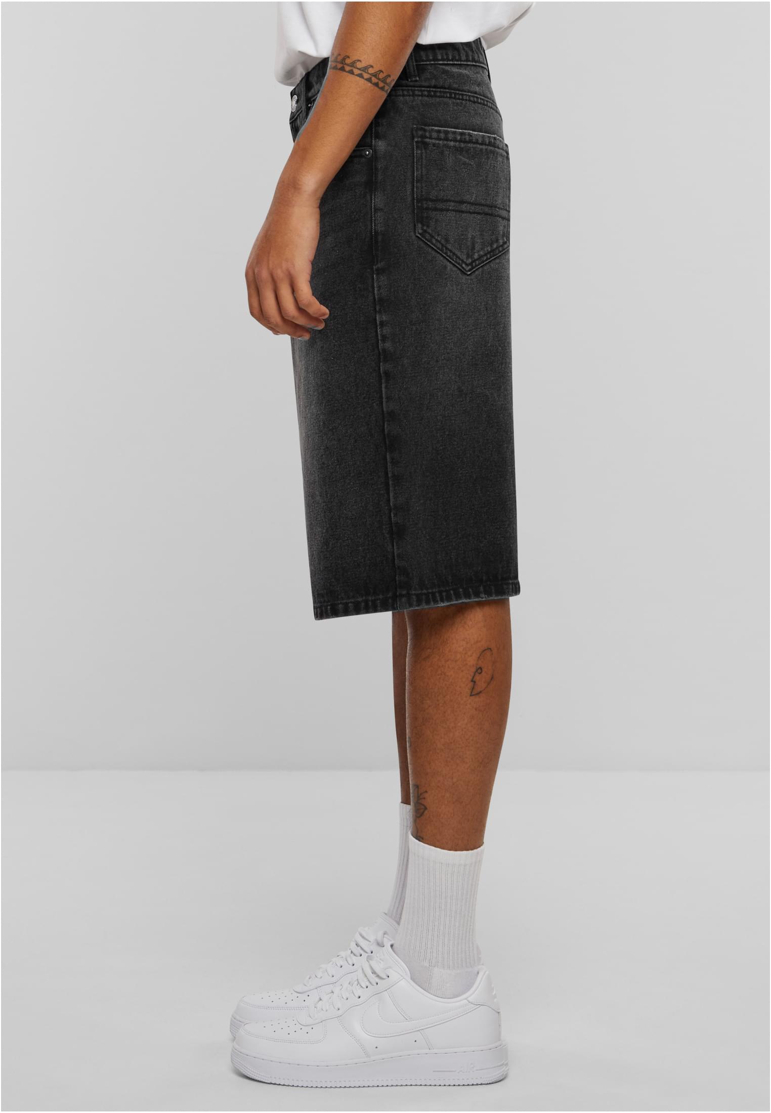 90's Heavy Denim Shorts | black washed