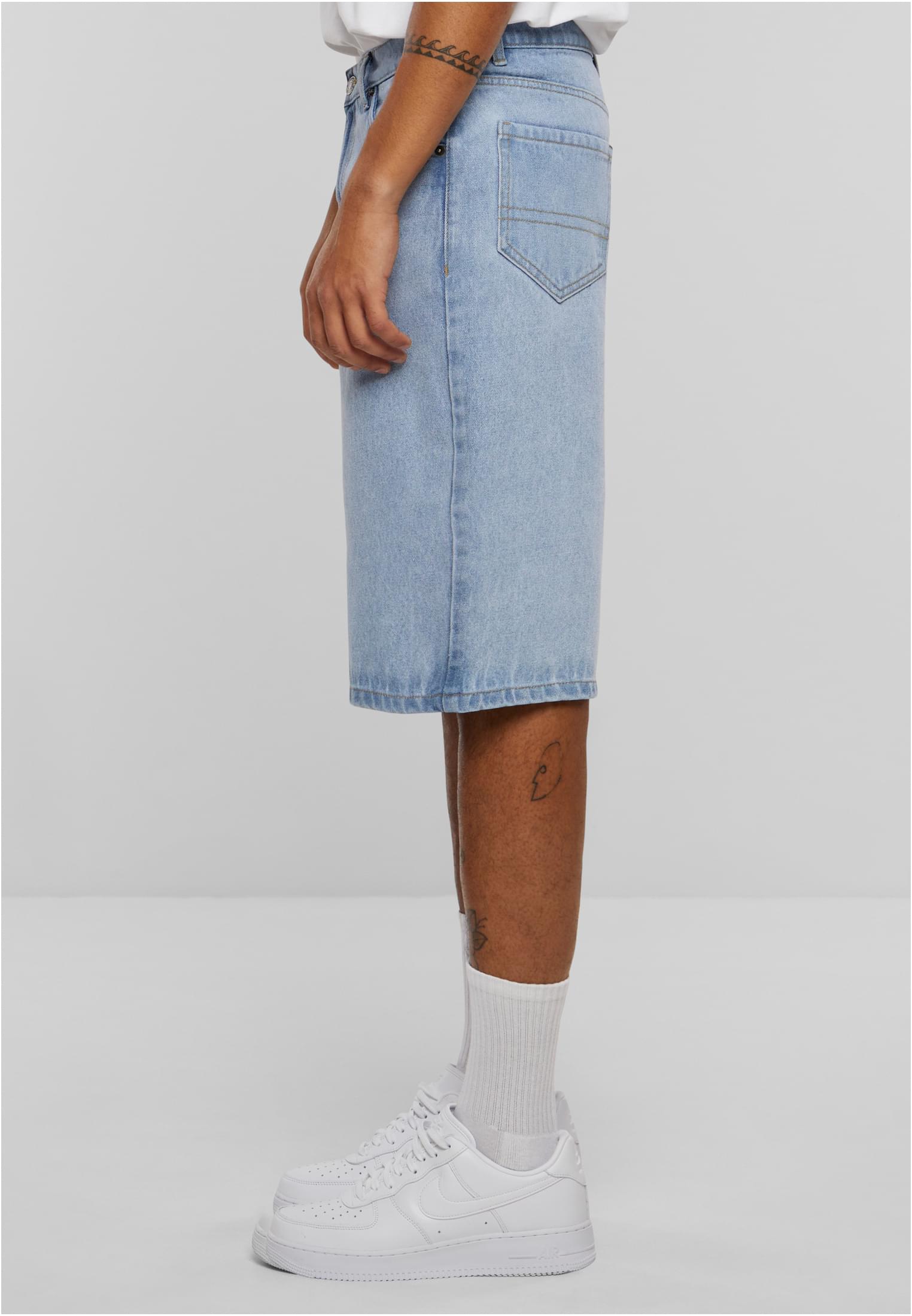 90's Heavy Denim Shorts | new light blue washed