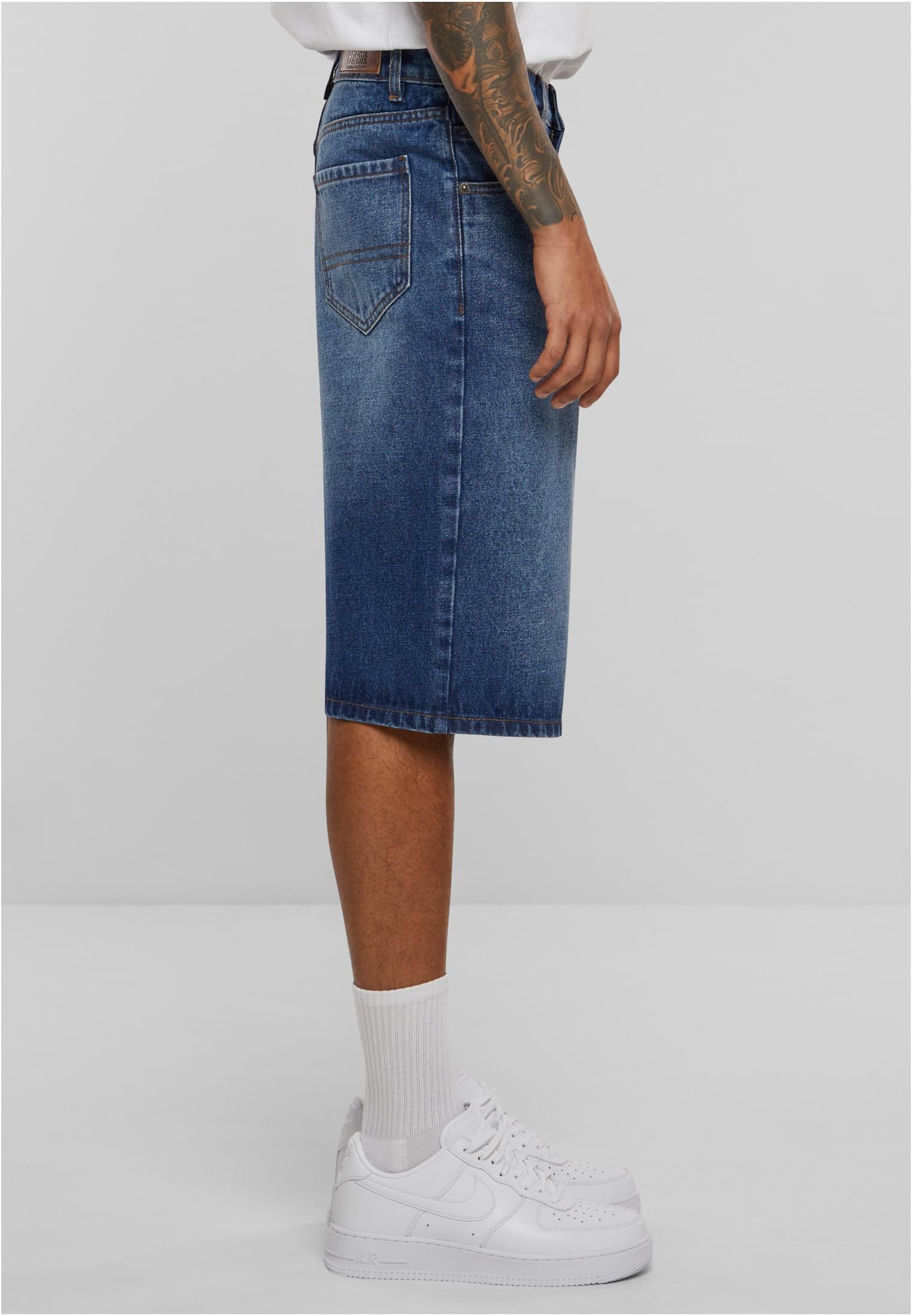 90's Heavy Denim Shorts | new mid blue washed