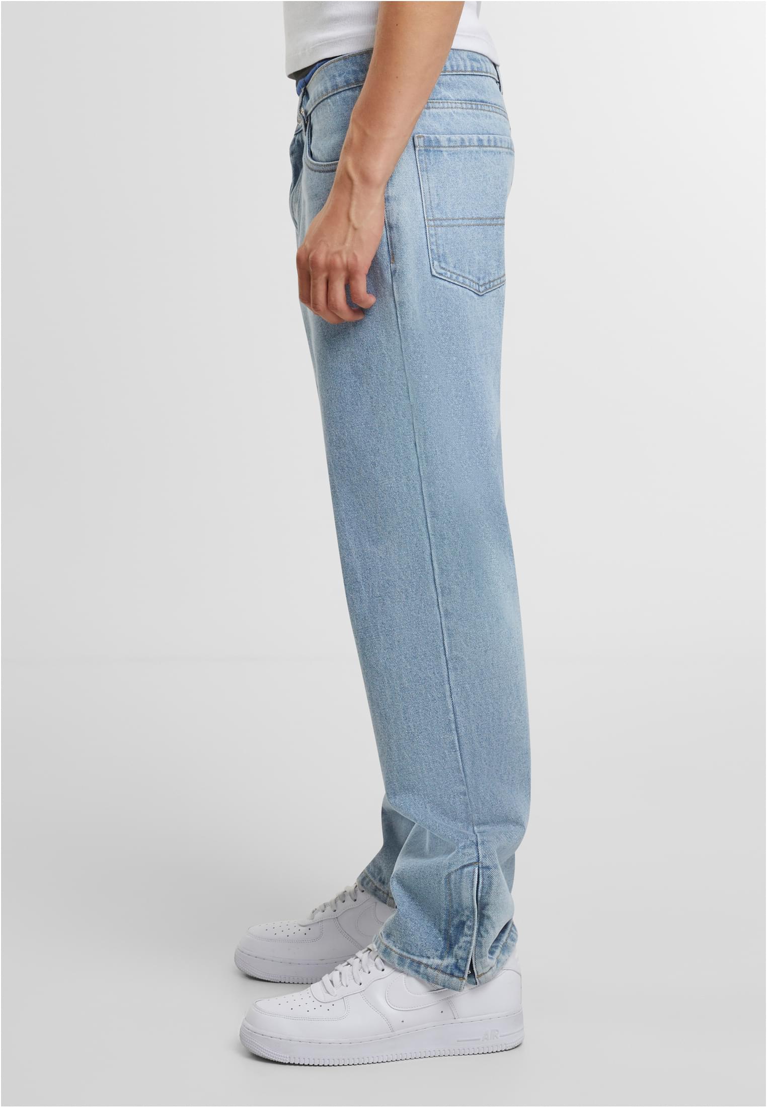 Heavy Ounce Straight Fit Zipped Jeans | new light blue washed