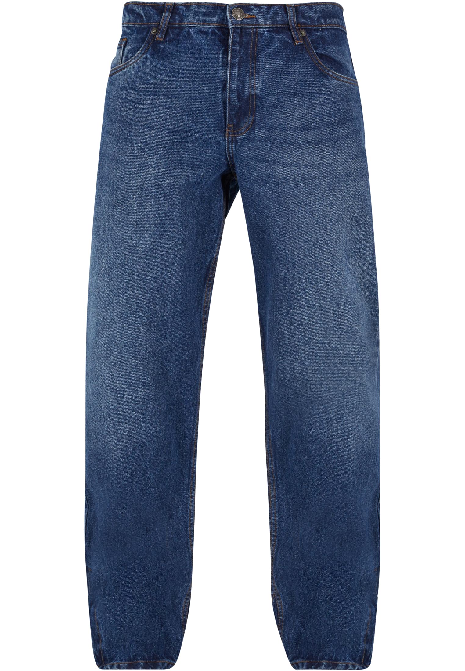 Heavy Ounce Straight Fit Zipped Jeans | new mid blue washed