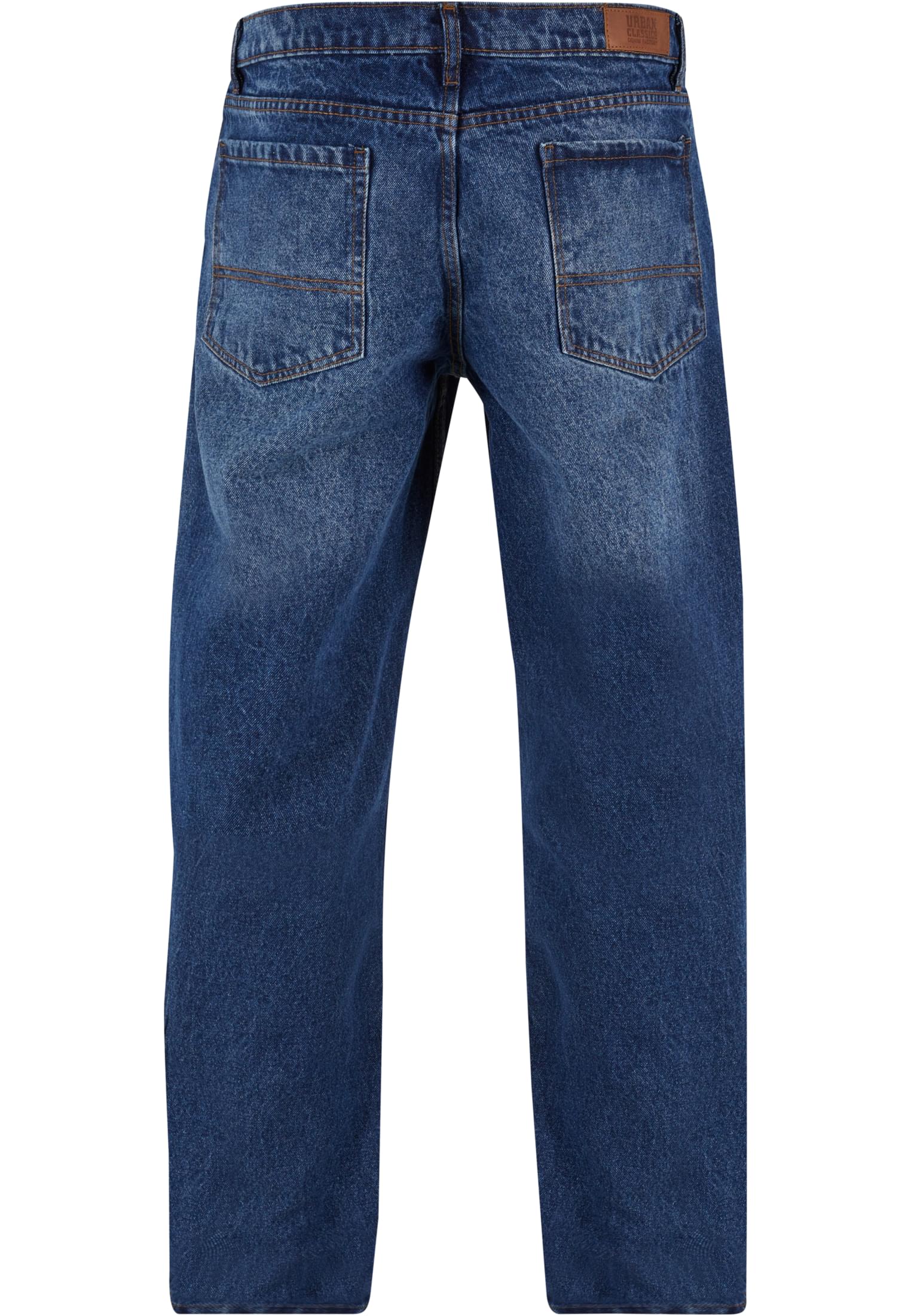 Heavy Ounce Straight Fit Zipped Jeans | new mid blue washed