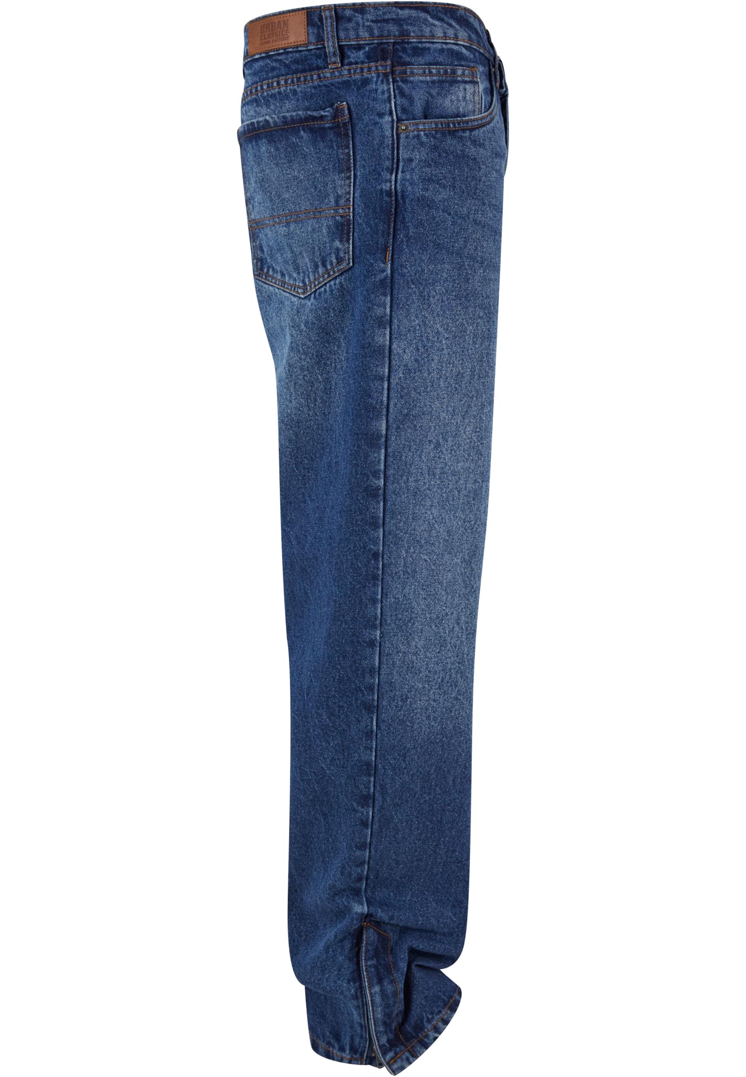 Heavy Ounce Straight Fit Zipped Jeans | new mid blue washed