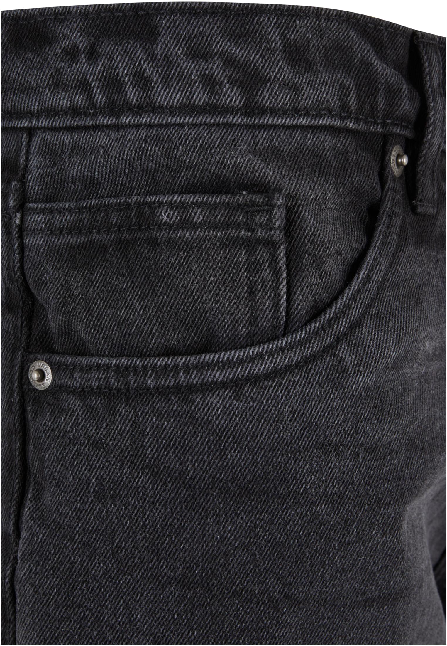 Heavy Ounce Straight Fit Zipped Jeans | black washed