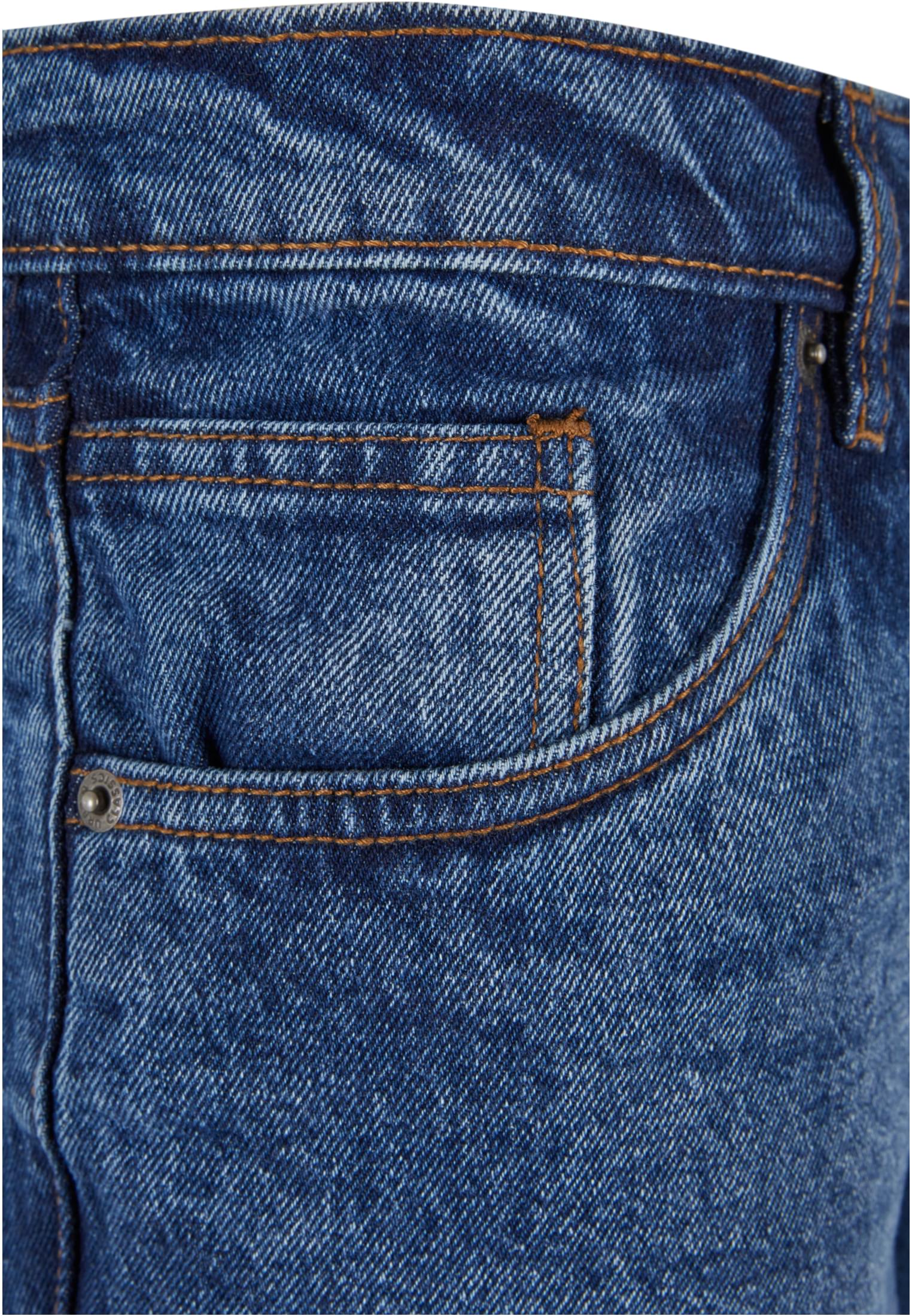 Heavy Ounce Straight Fit Zipped Jeans | new mid blue washed