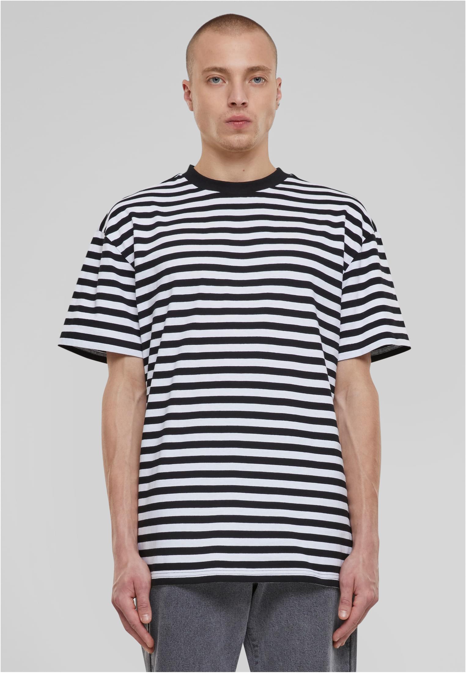 Regular Stripe Tee | white/black