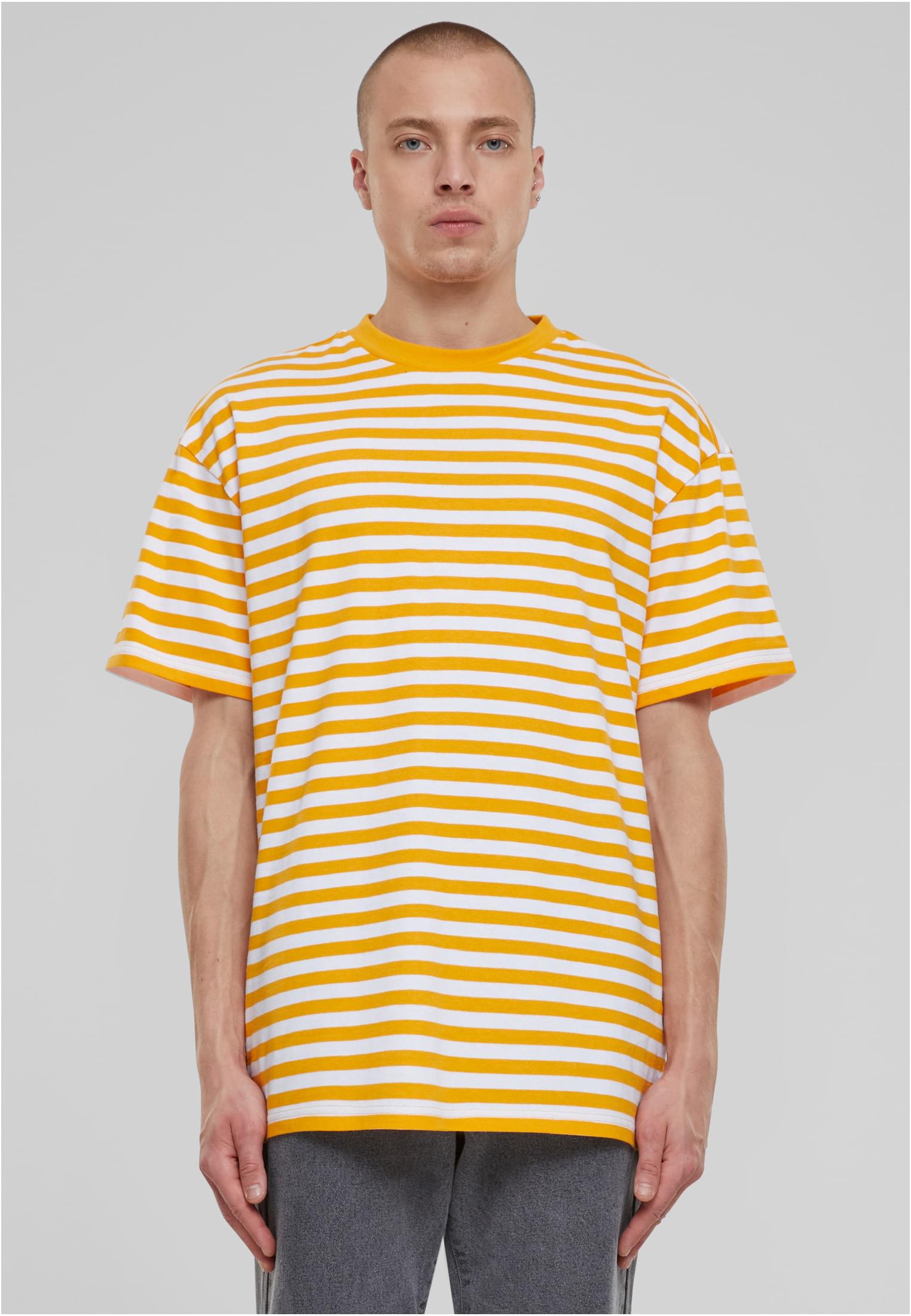 Regular Stripe Tee | white/magicmango