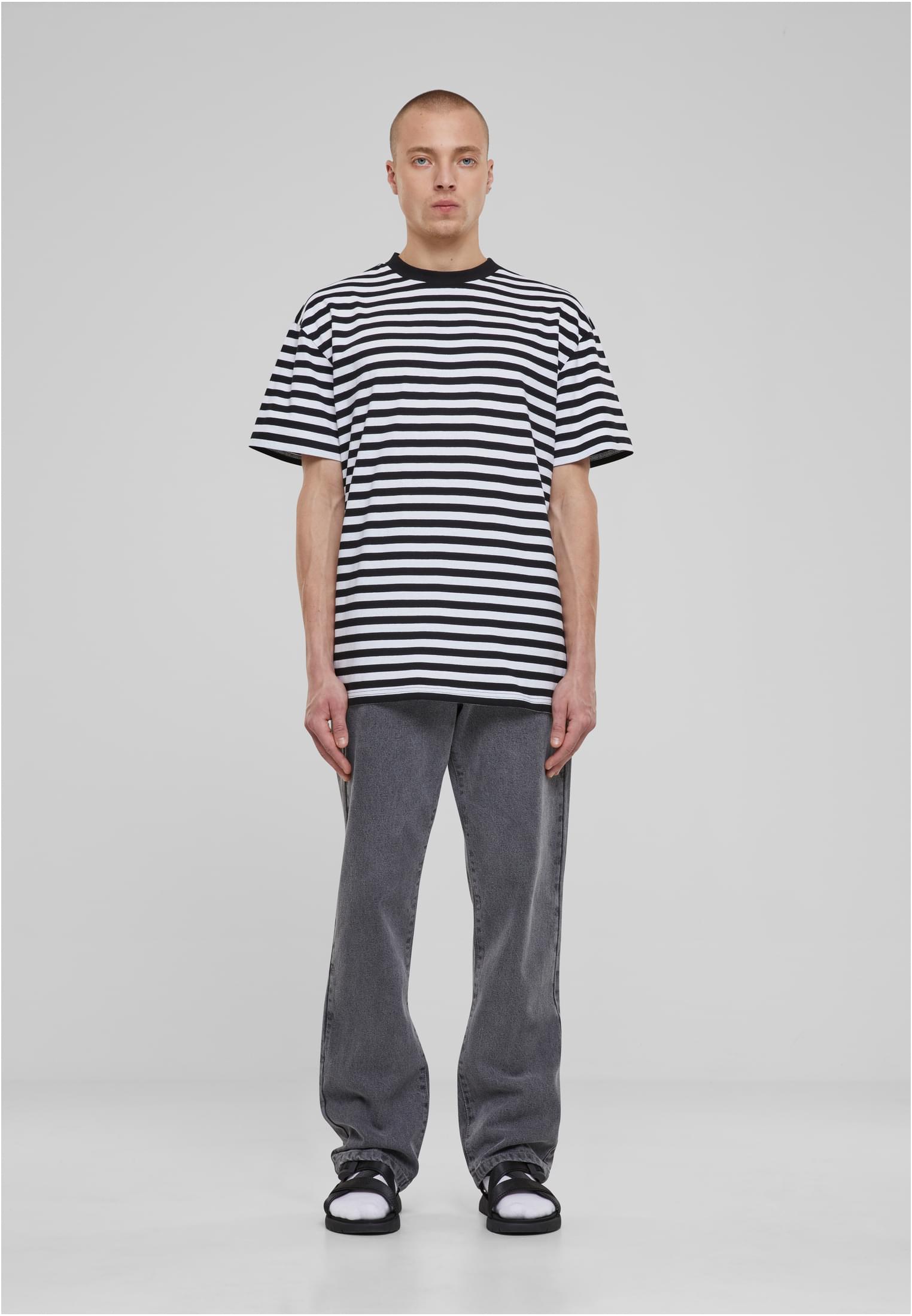 Regular Stripe Tee | white/black