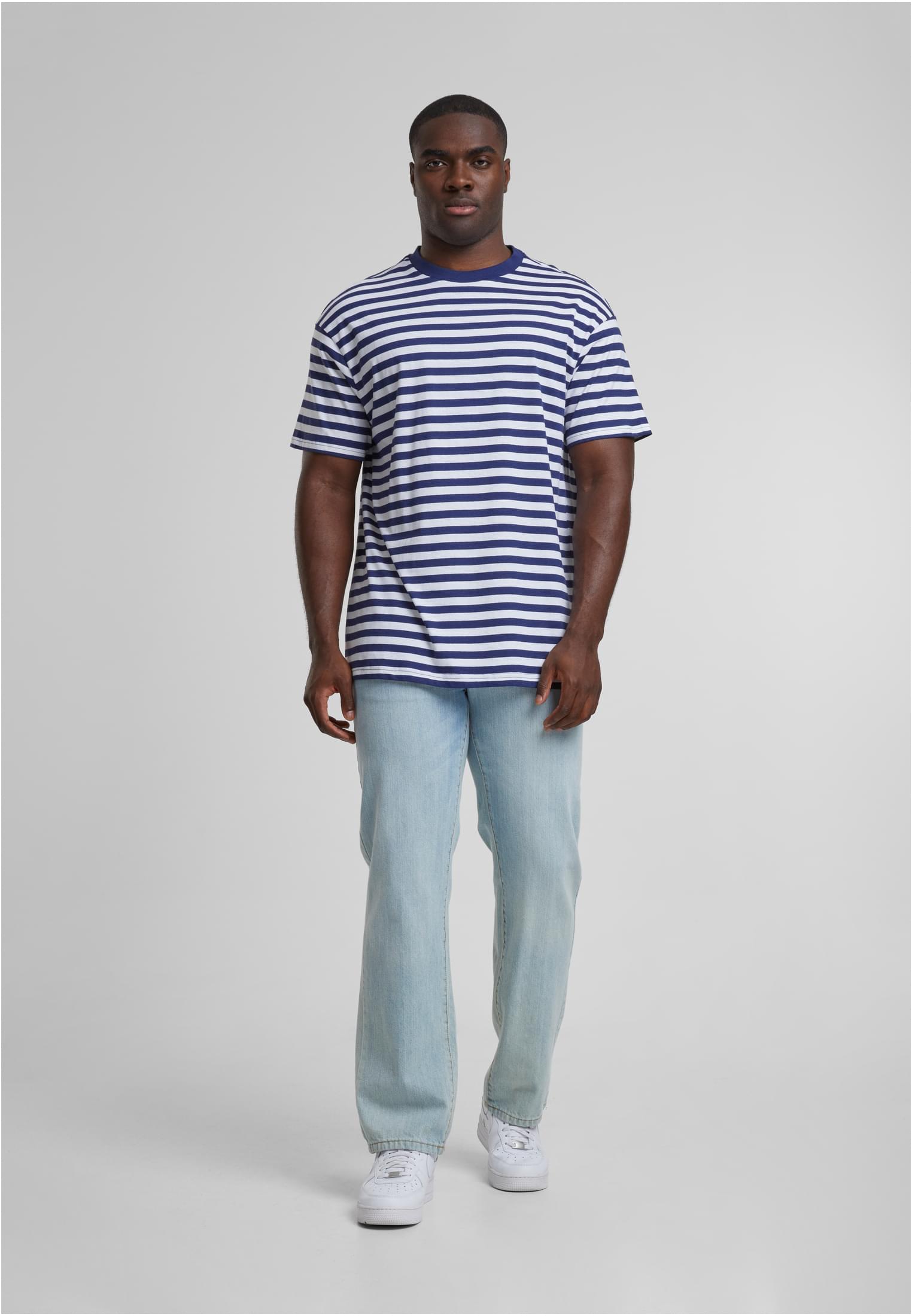 Regular Stripe Tee | white/darkblue