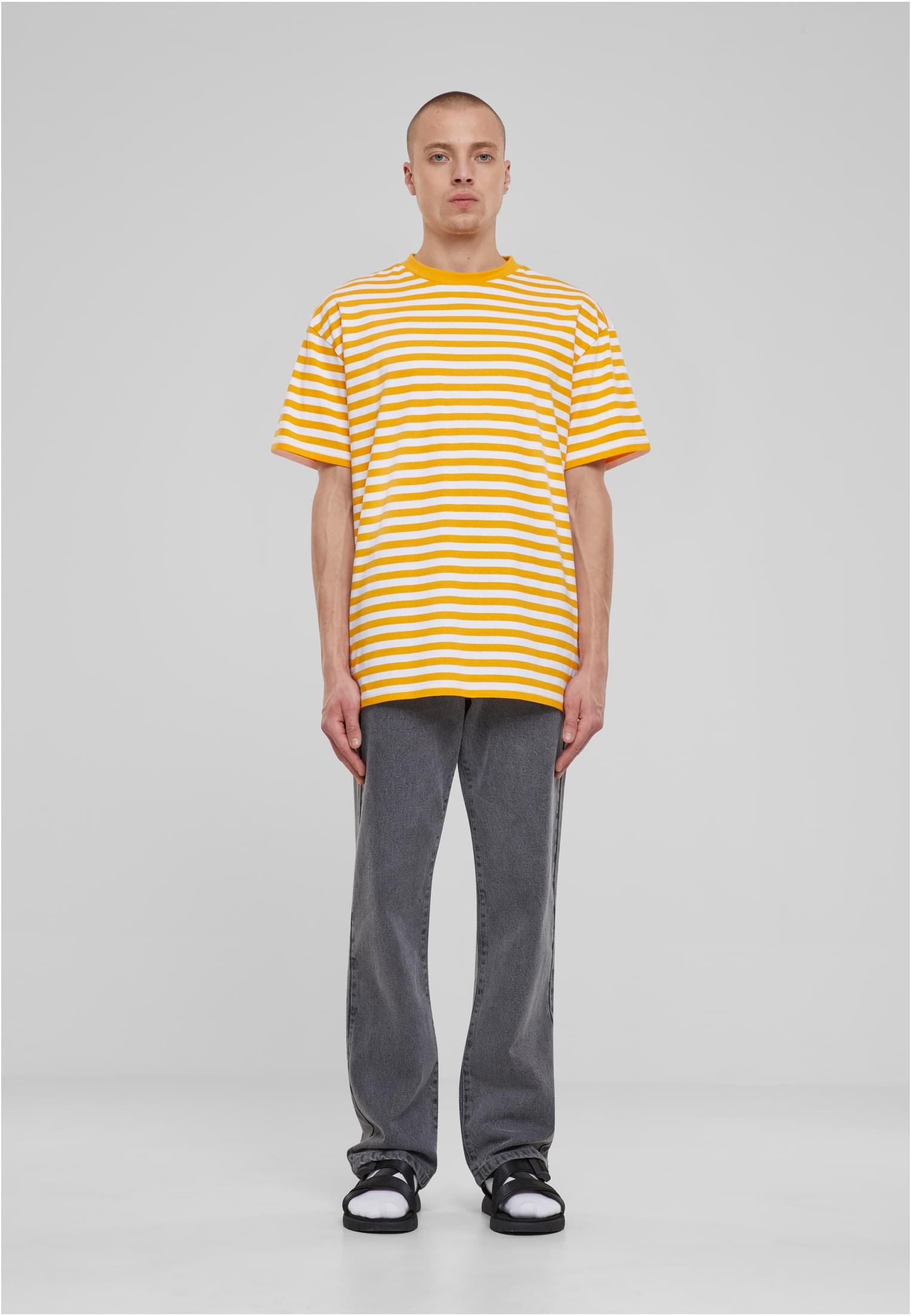 Regular Stripe Tee | white/magicmango