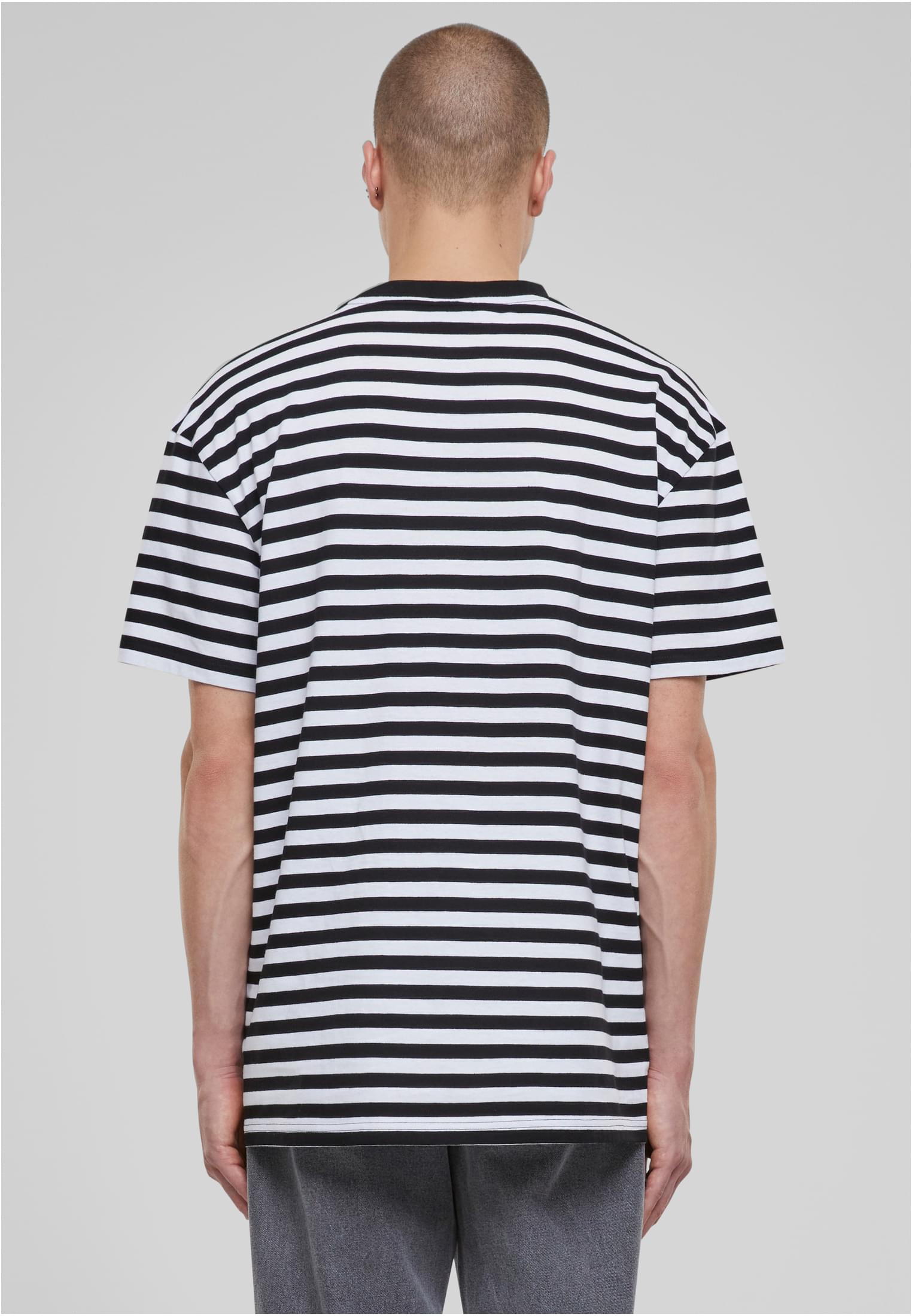 Regular Stripe Tee | white/black