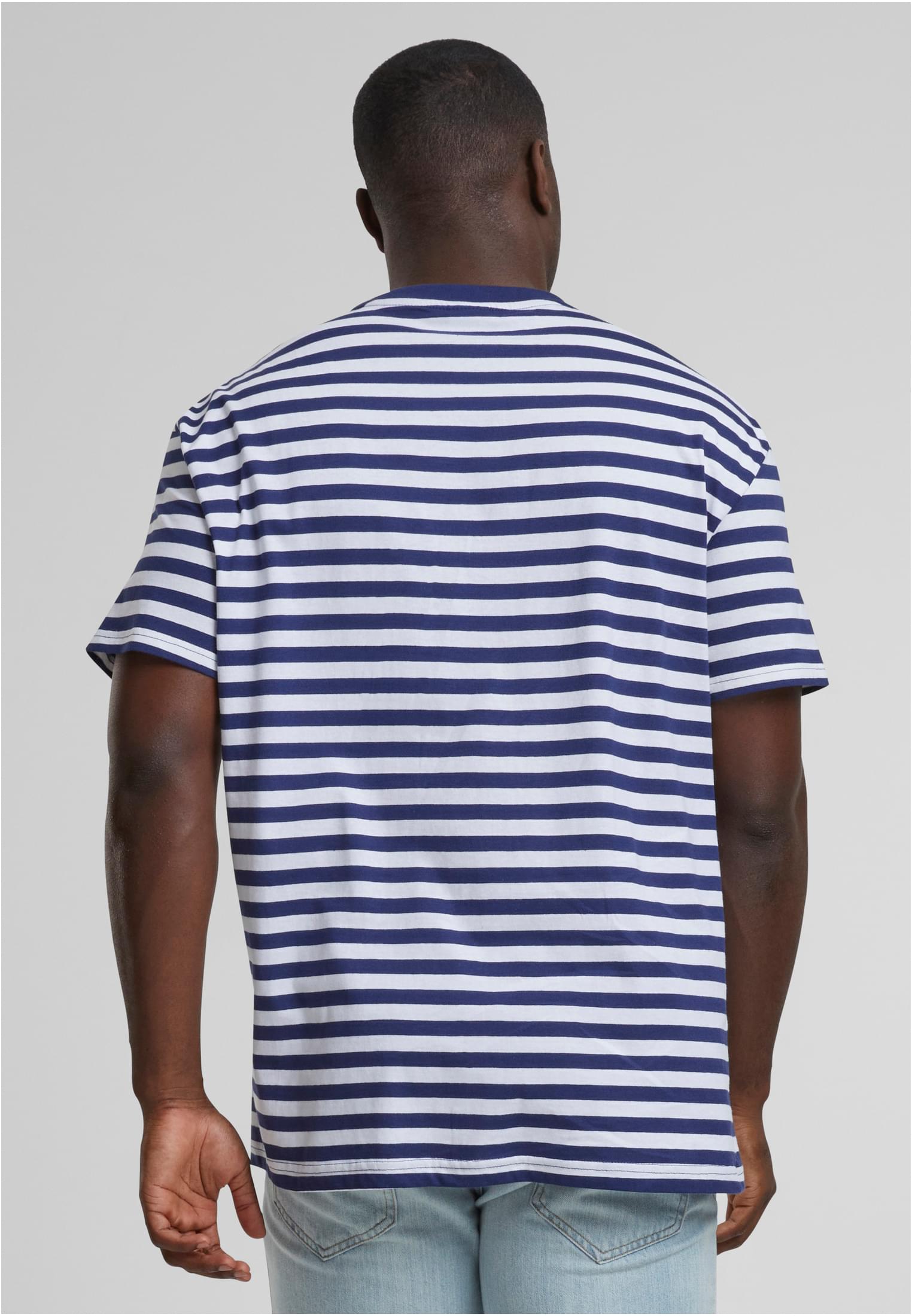 Regular Stripe Tee | white/darkblue