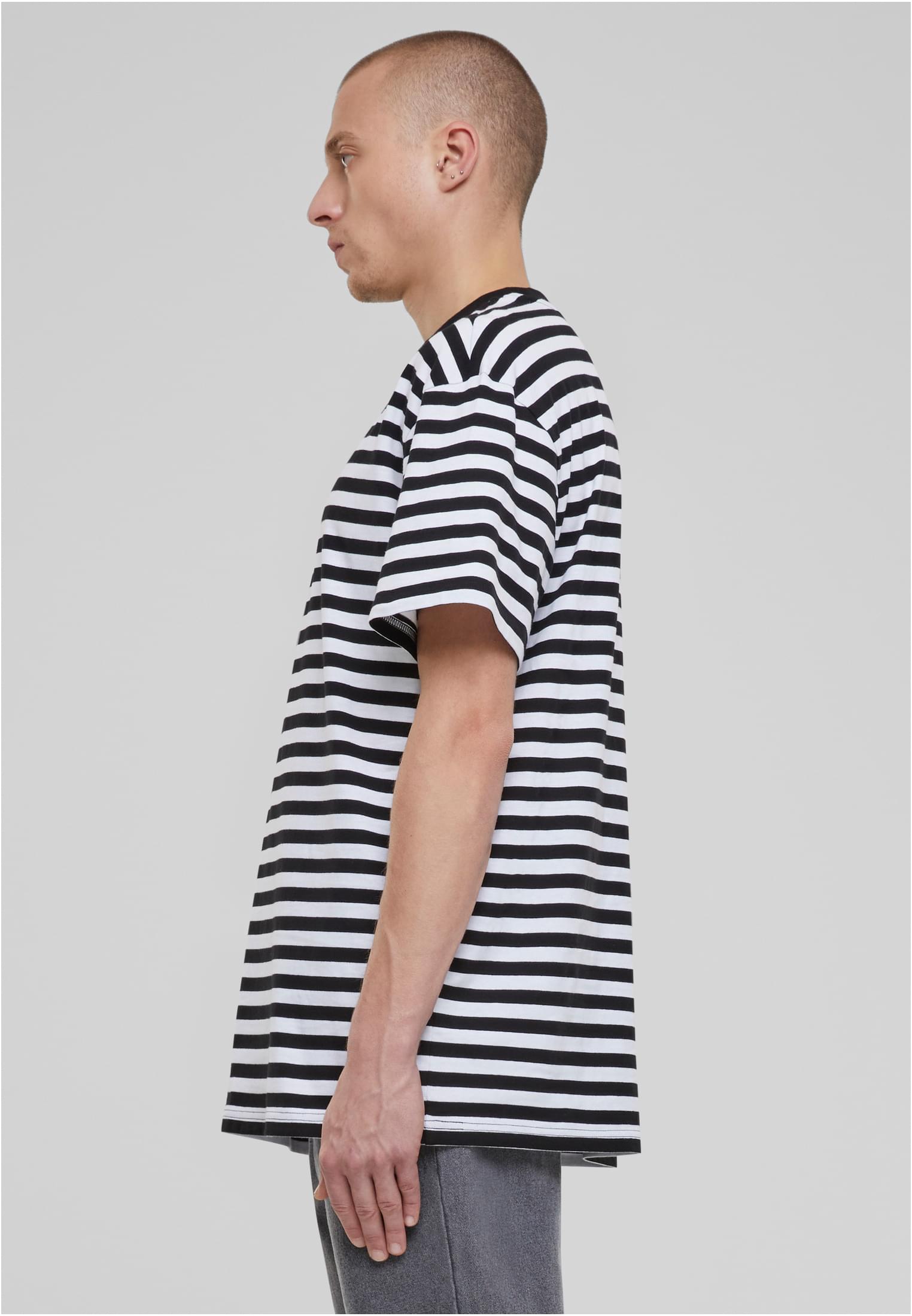 Regular Stripe Tee | white/black