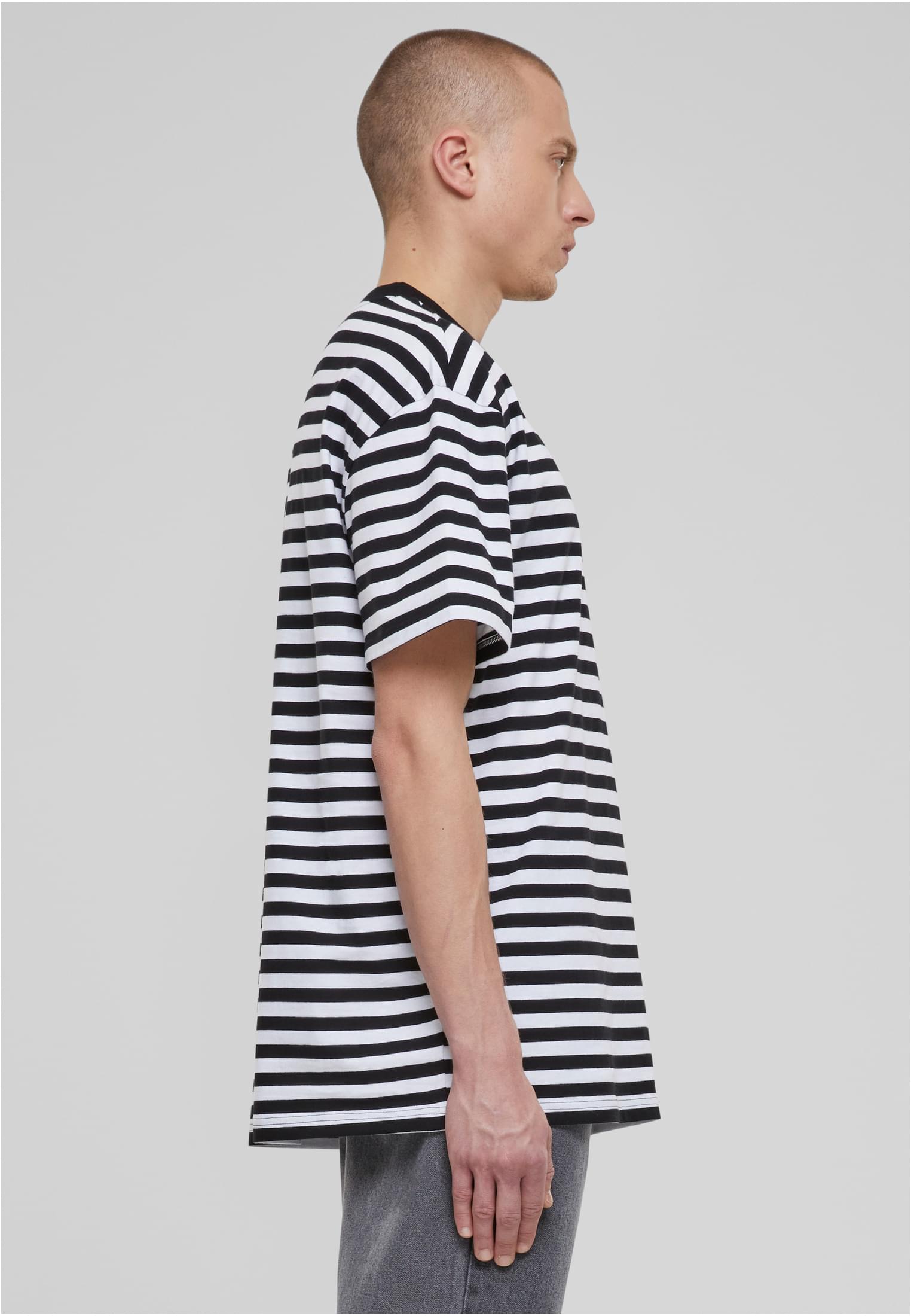 Regular Stripe Tee | white/black