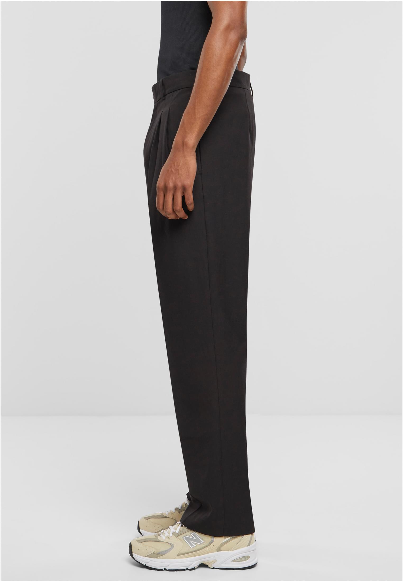 Double Pleated Pants | black