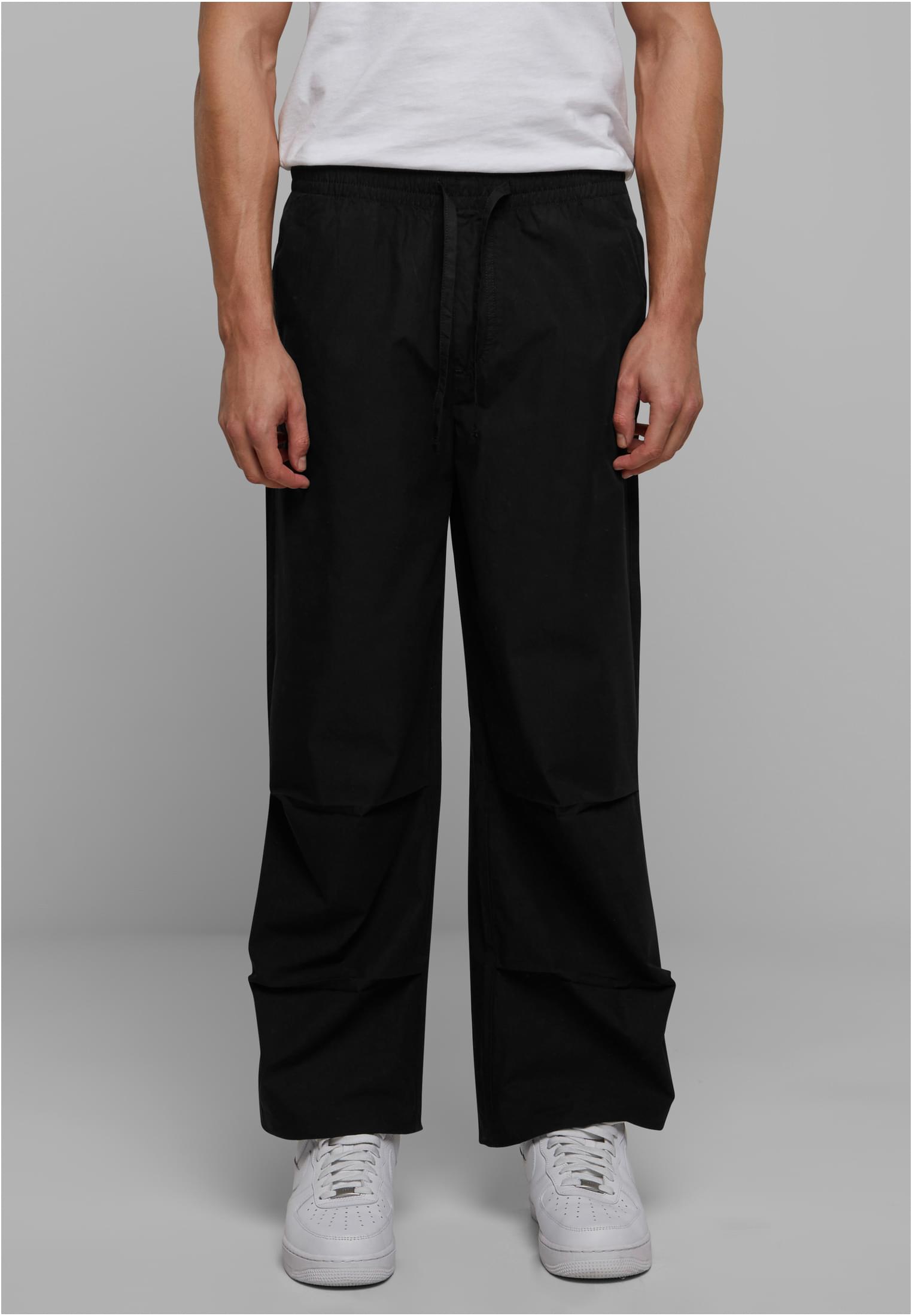 Wide Poplin Pants | black