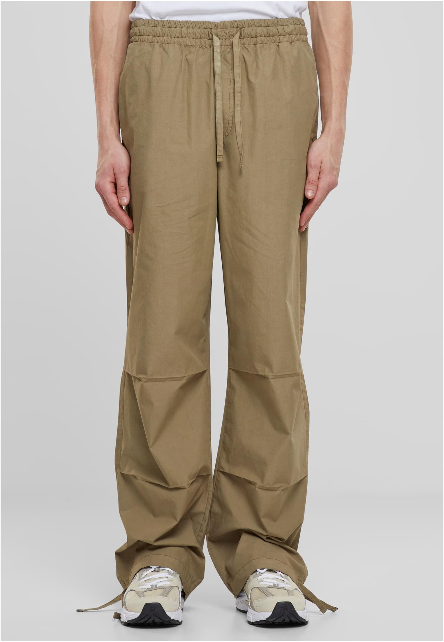 Wide Poplin Pants | khaki