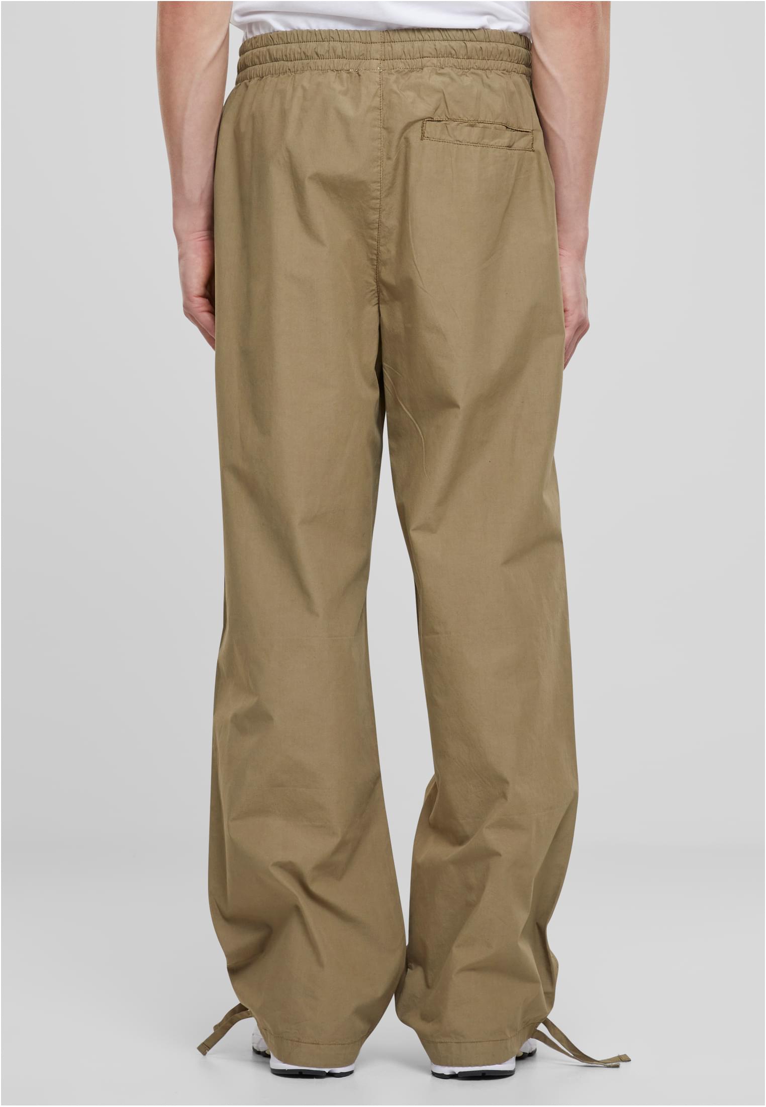 Wide Poplin Pants | khaki