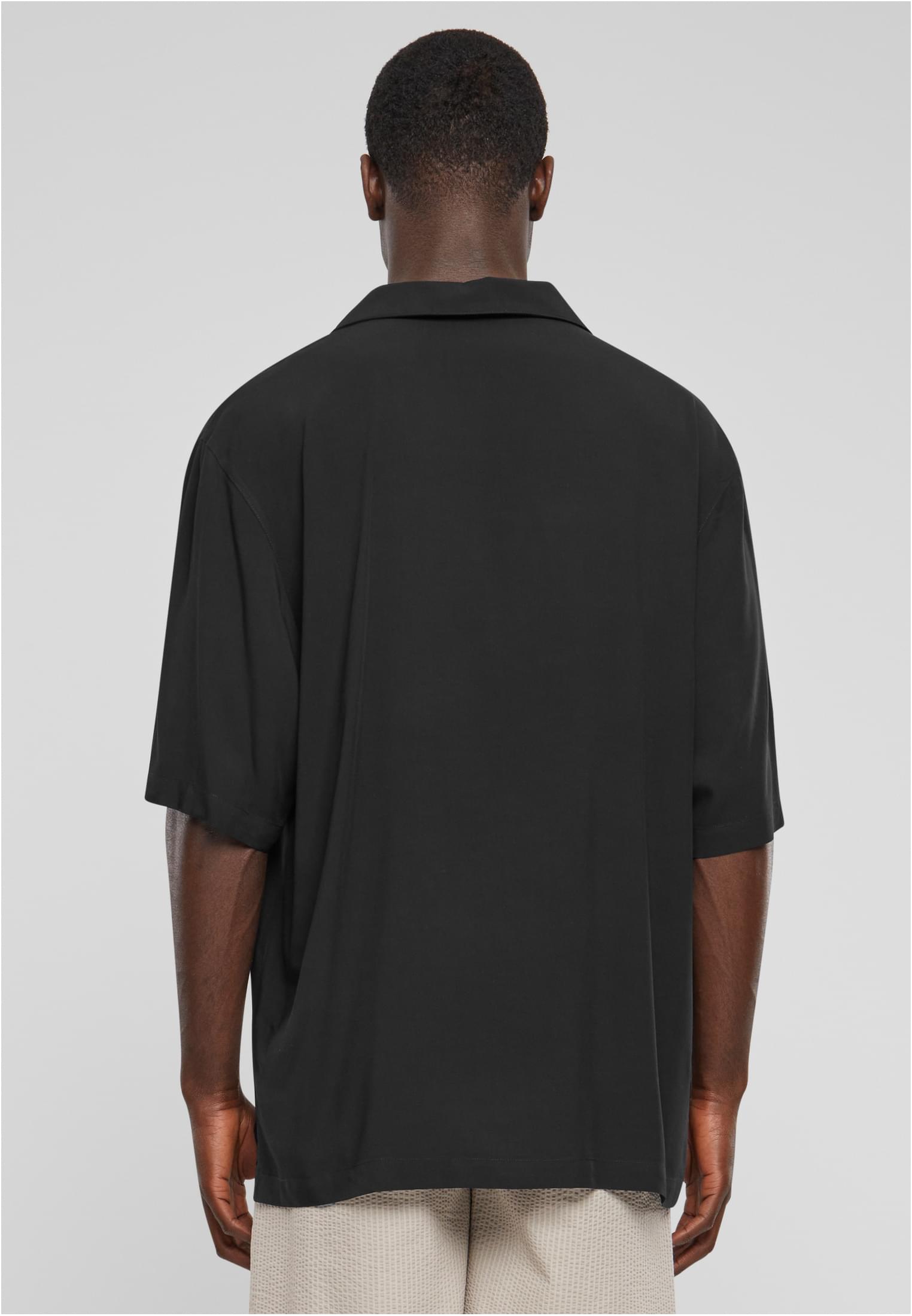 Loose Viscose Shirt | black