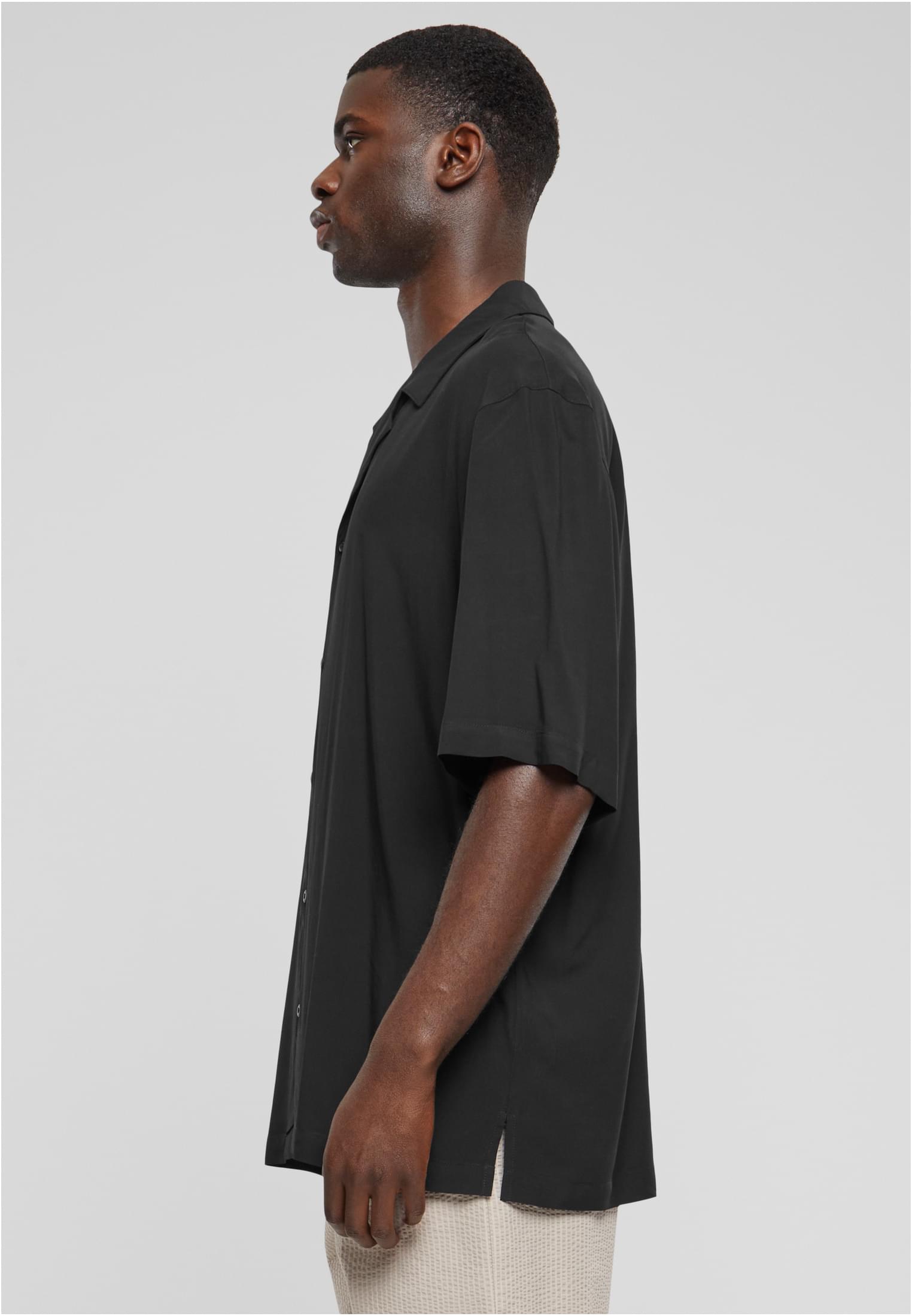 Loose Viscose Shirt | black